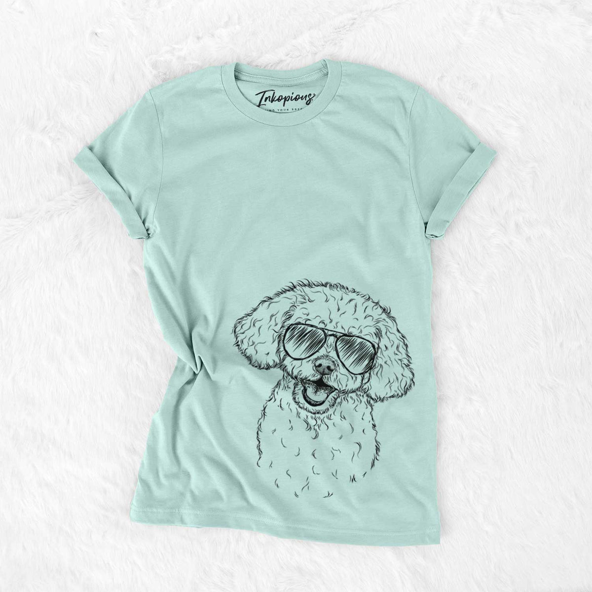 Aviator Caesar the Bichon Frise - Unisex Crewneck