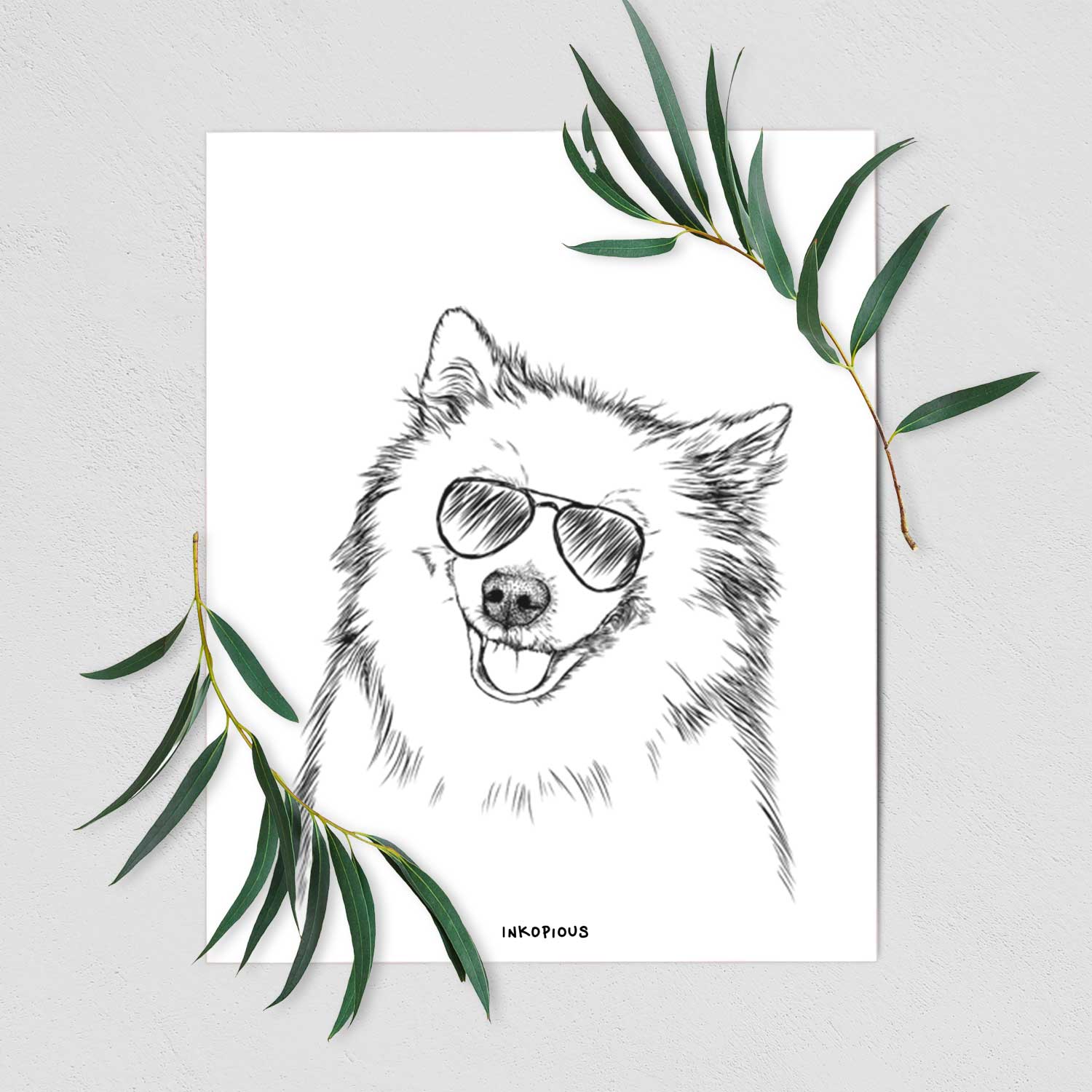 Caico the Samoyed Art Print