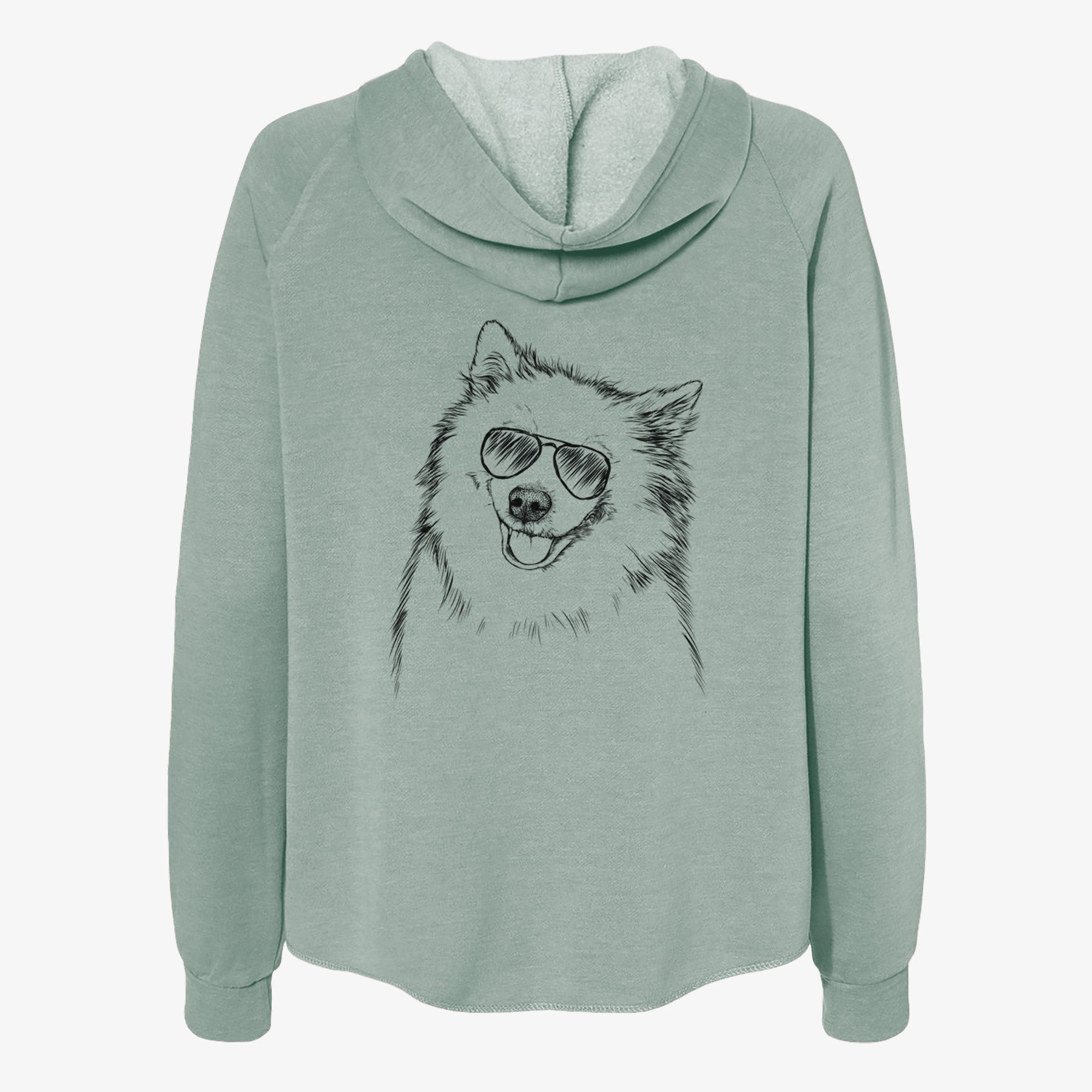 Caico the Samoyed - Women's Cali Wave Zip-Up Sweatshirt