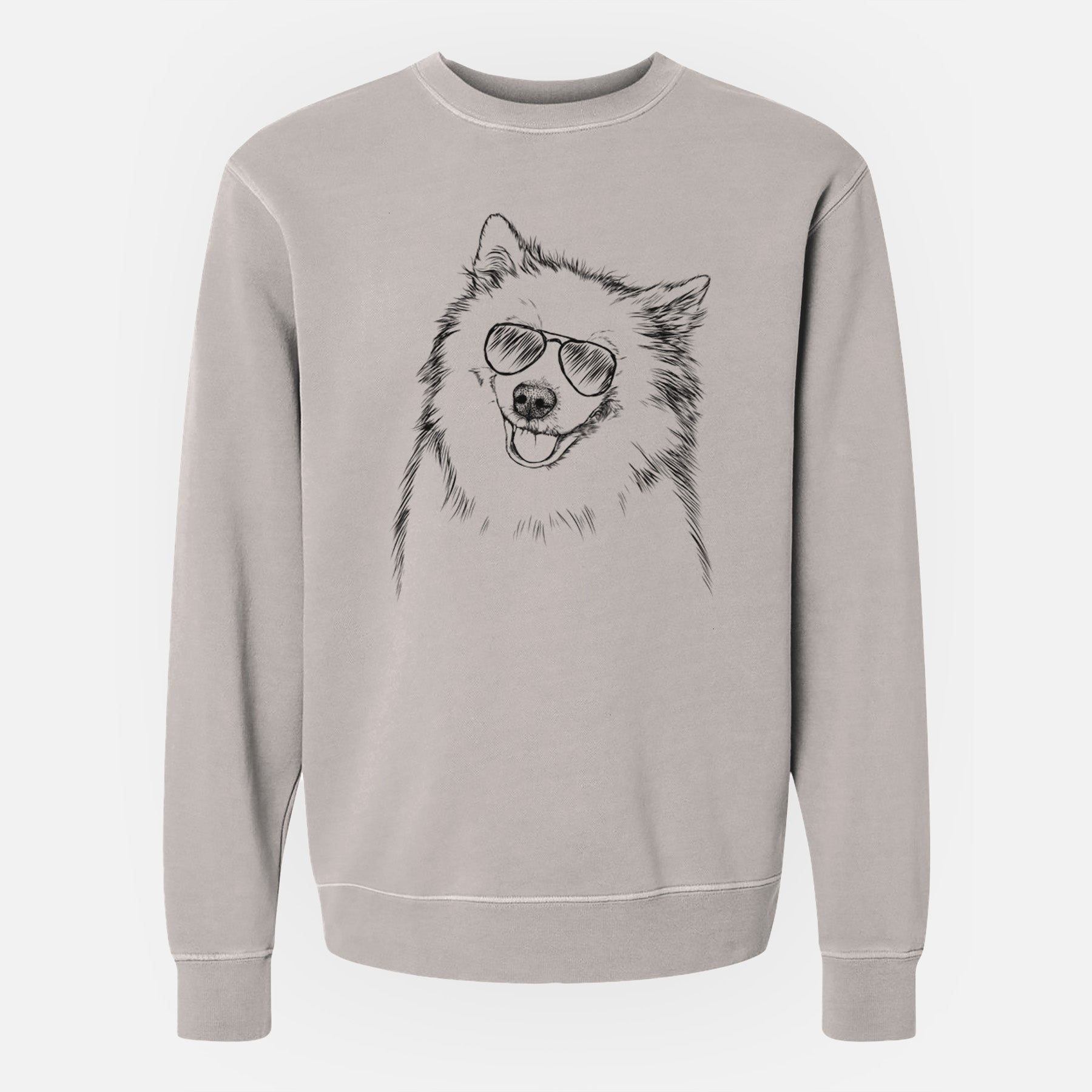 Aviator Caico the Samoyed - Unisex Pigment Dyed Crew Sweatshirt