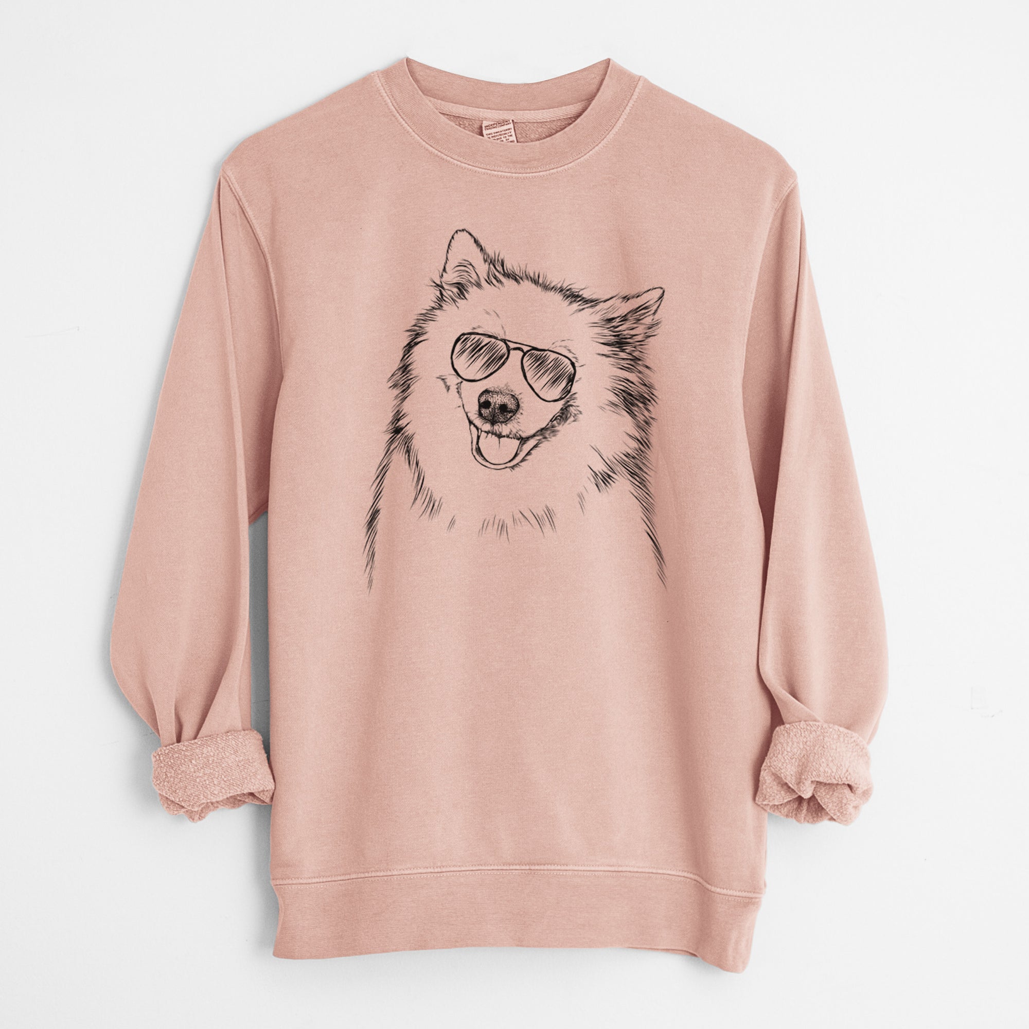 Aviator Caico the Samoyed - Unisex Pigment Dyed Crew Sweatshirt