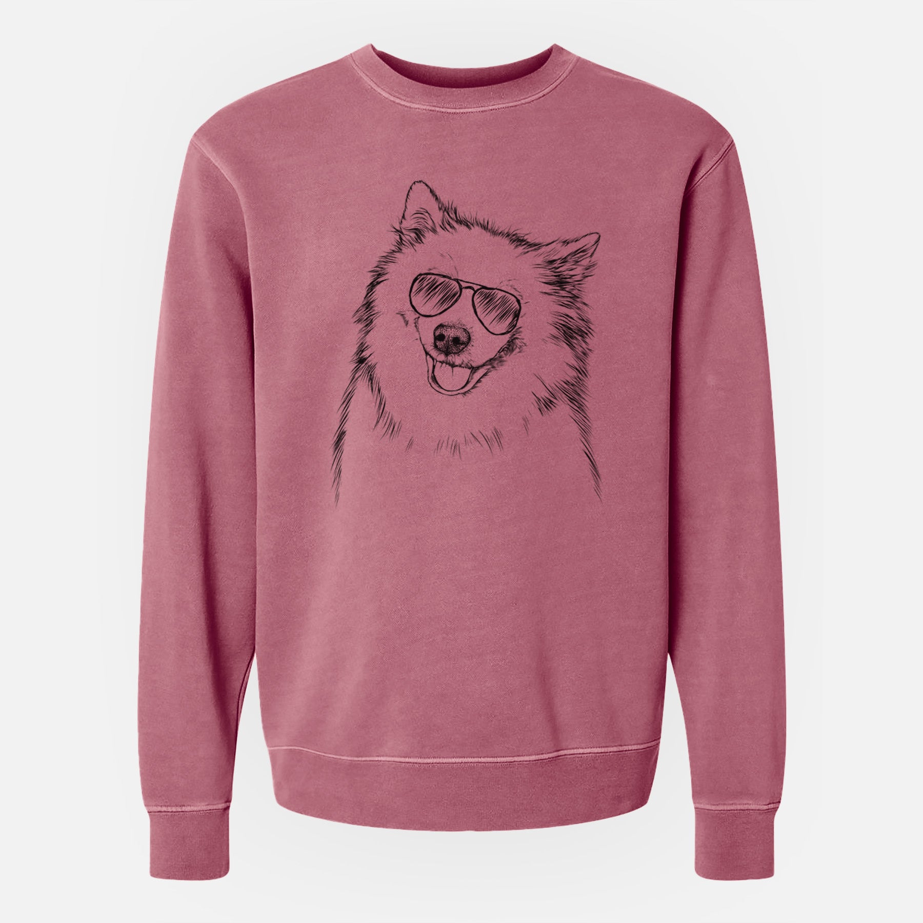 Aviator Caico the Samoyed - Unisex Pigment Dyed Crew Sweatshirt