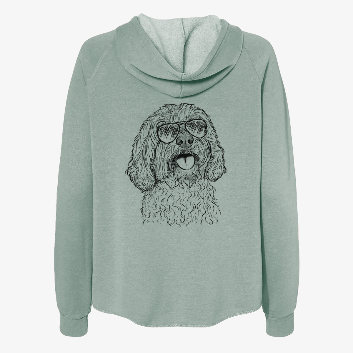 Cali the Cavapoo - Women's Cali Wave Zip-Up Sweatshirt