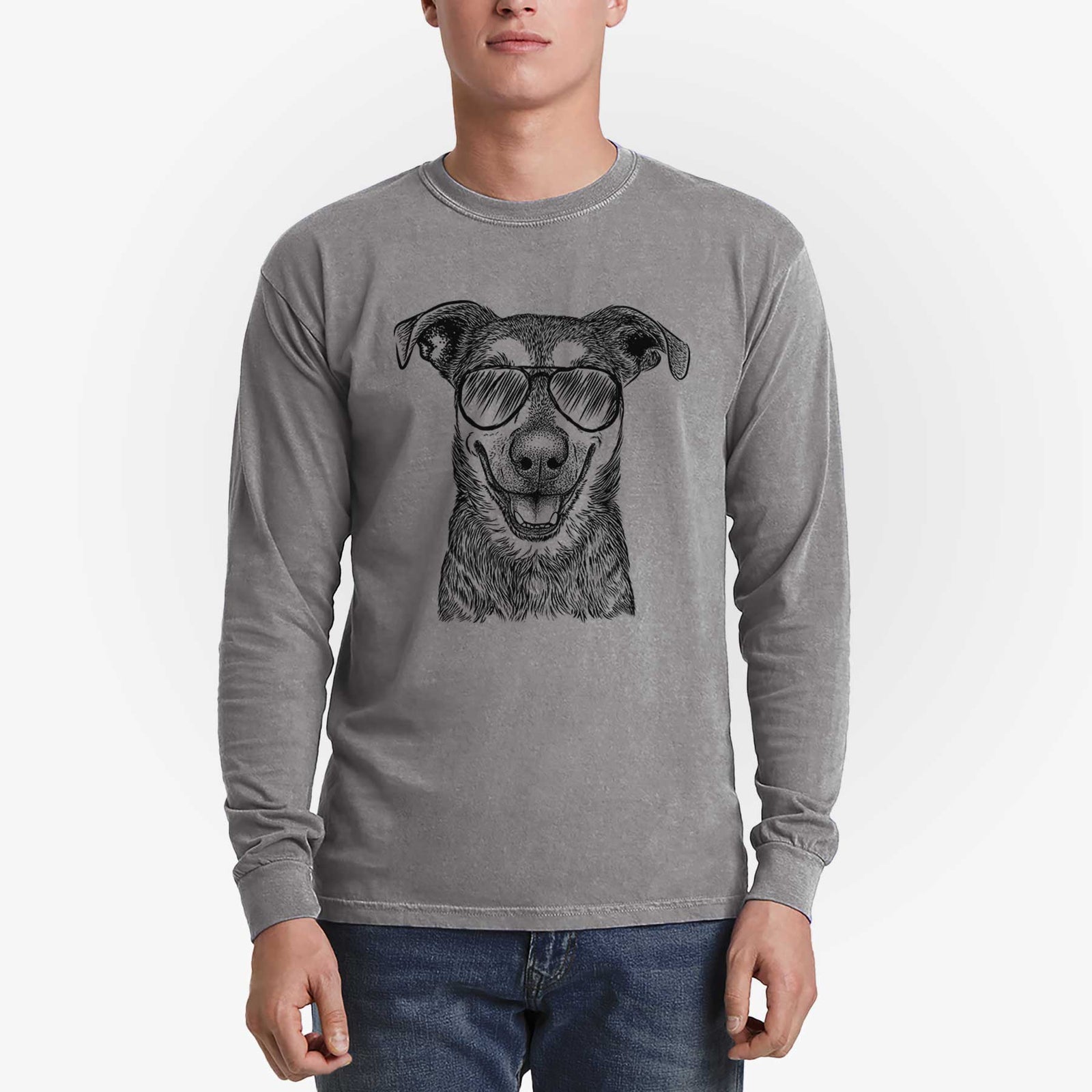 Aviators Case the Mixed Breed - Heavyweight 100% Cotton Long Sleeve