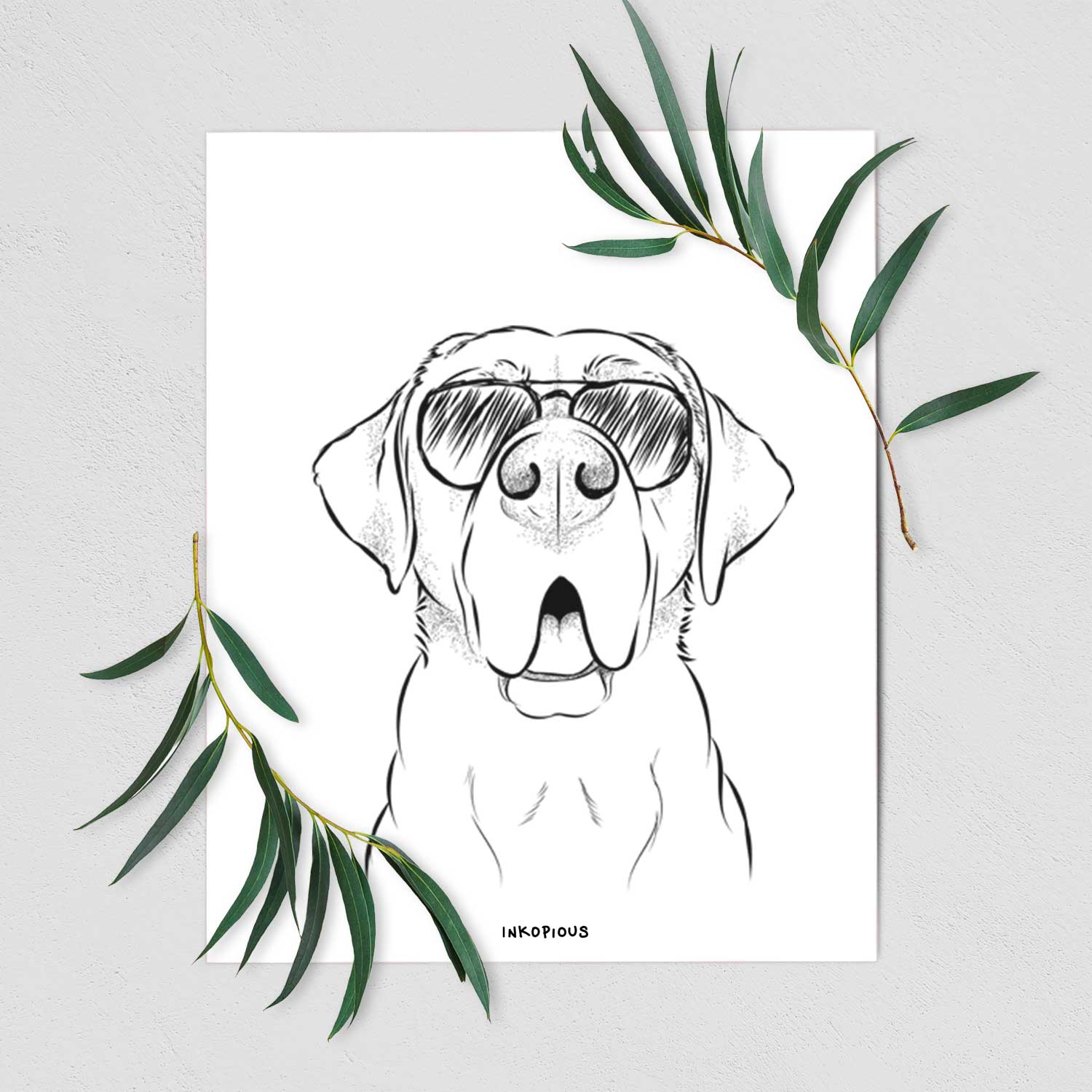 Ceasar the Labrador Hound Mix Art Print