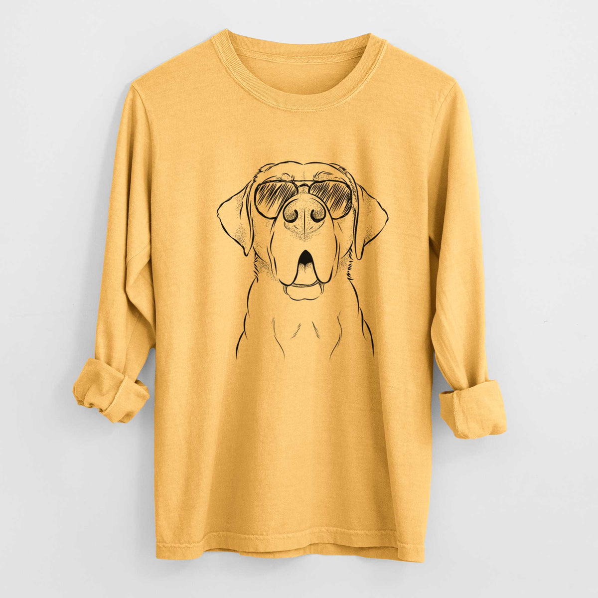Aviators Ceasar the Labrador Hound Mix - Heavyweight 100% Cotton Long Sleeve