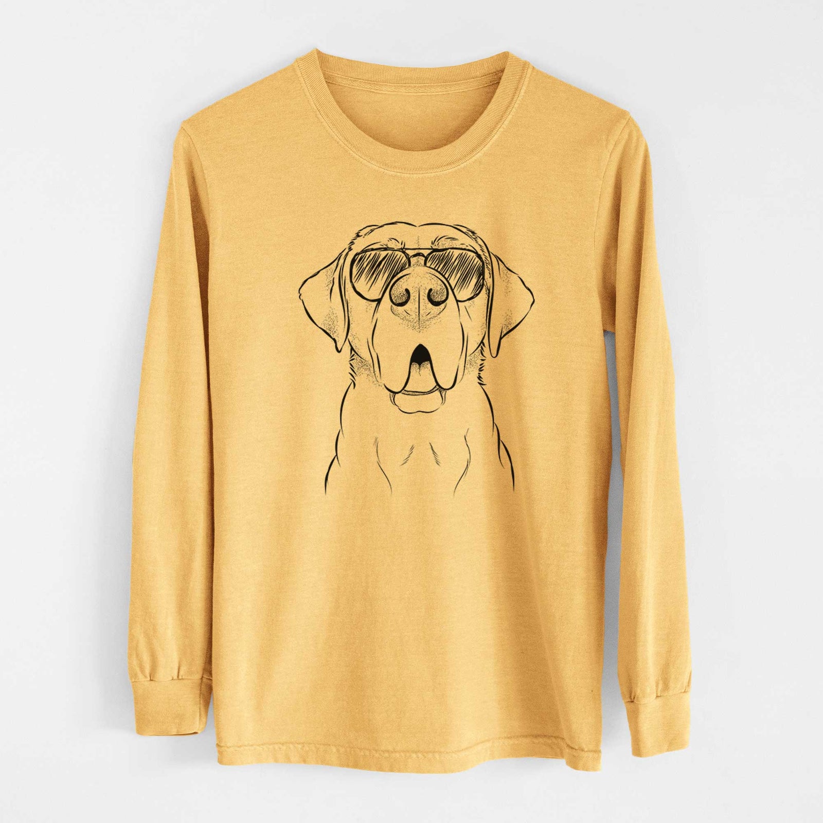 Aviators Ceasar the Labrador Hound Mix - Heavyweight 100% Cotton Long Sleeve