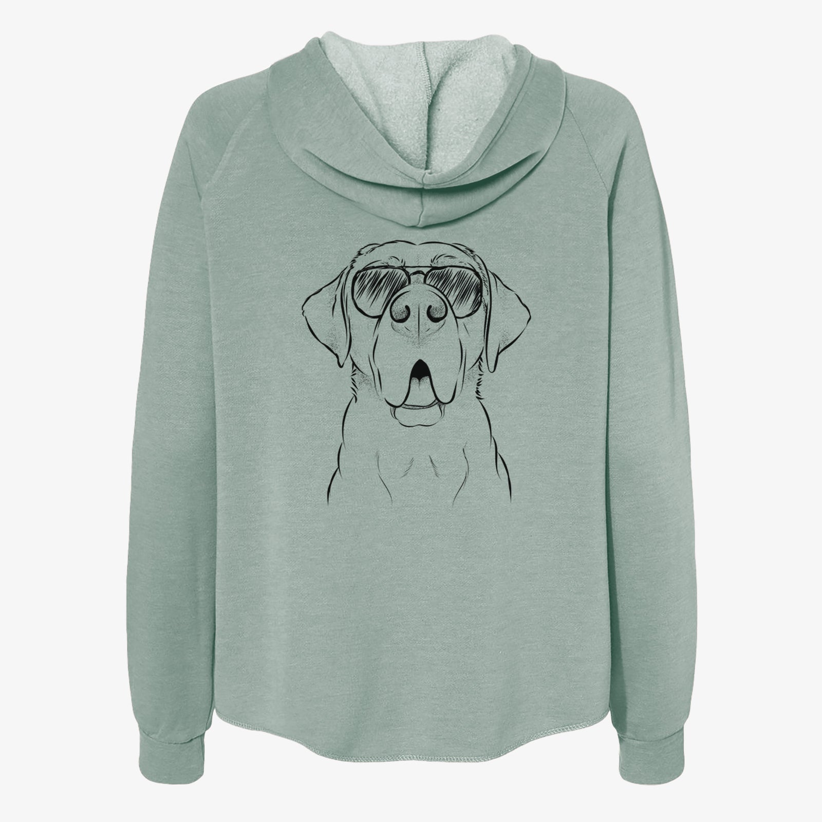 Ceasar the Labrador Hound Mix - Women's Cali Wave Zip-Up Sweatshirt