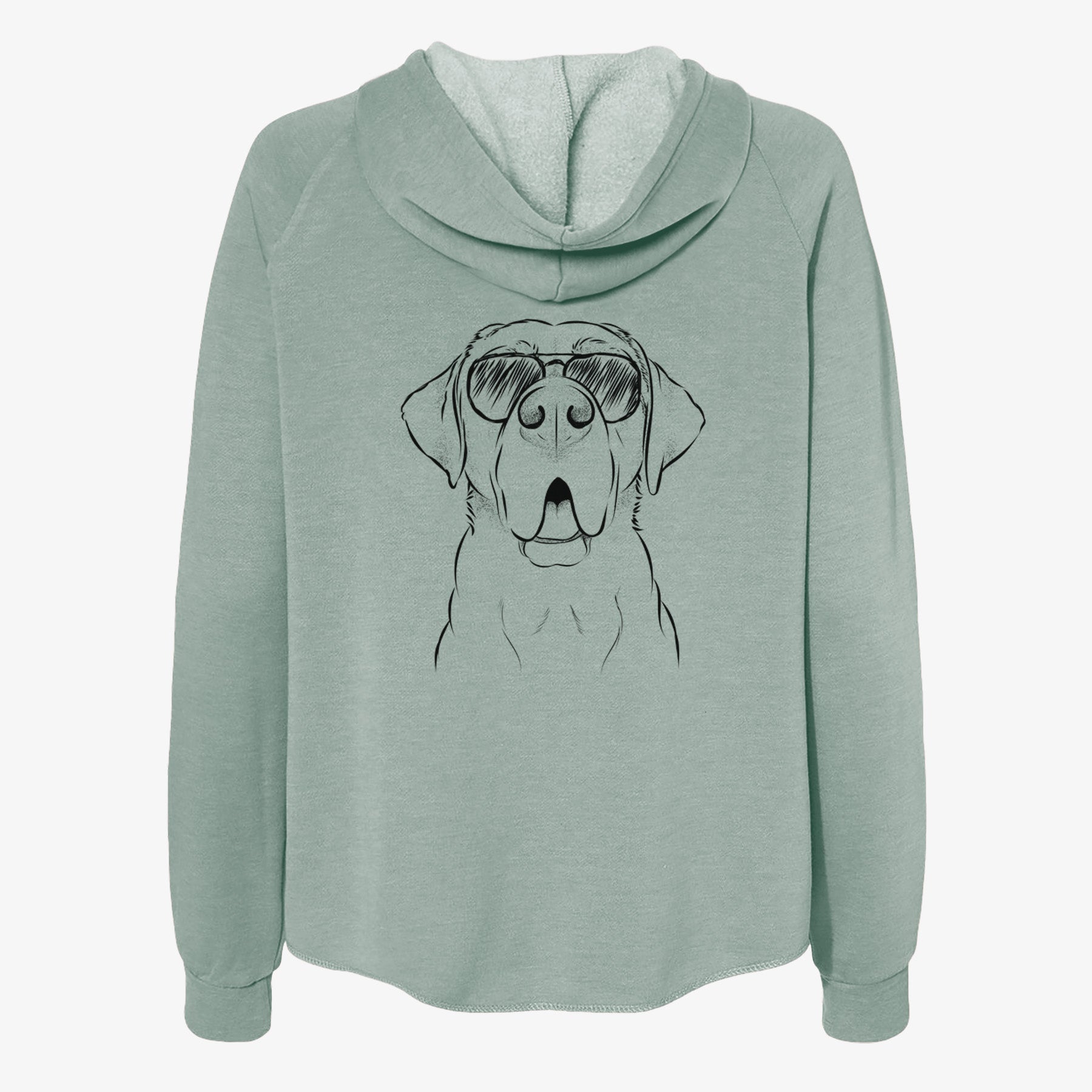 Ceasar the Labrador Hound Mix - Women's Cali Wave Zip-Up Sweatshirt