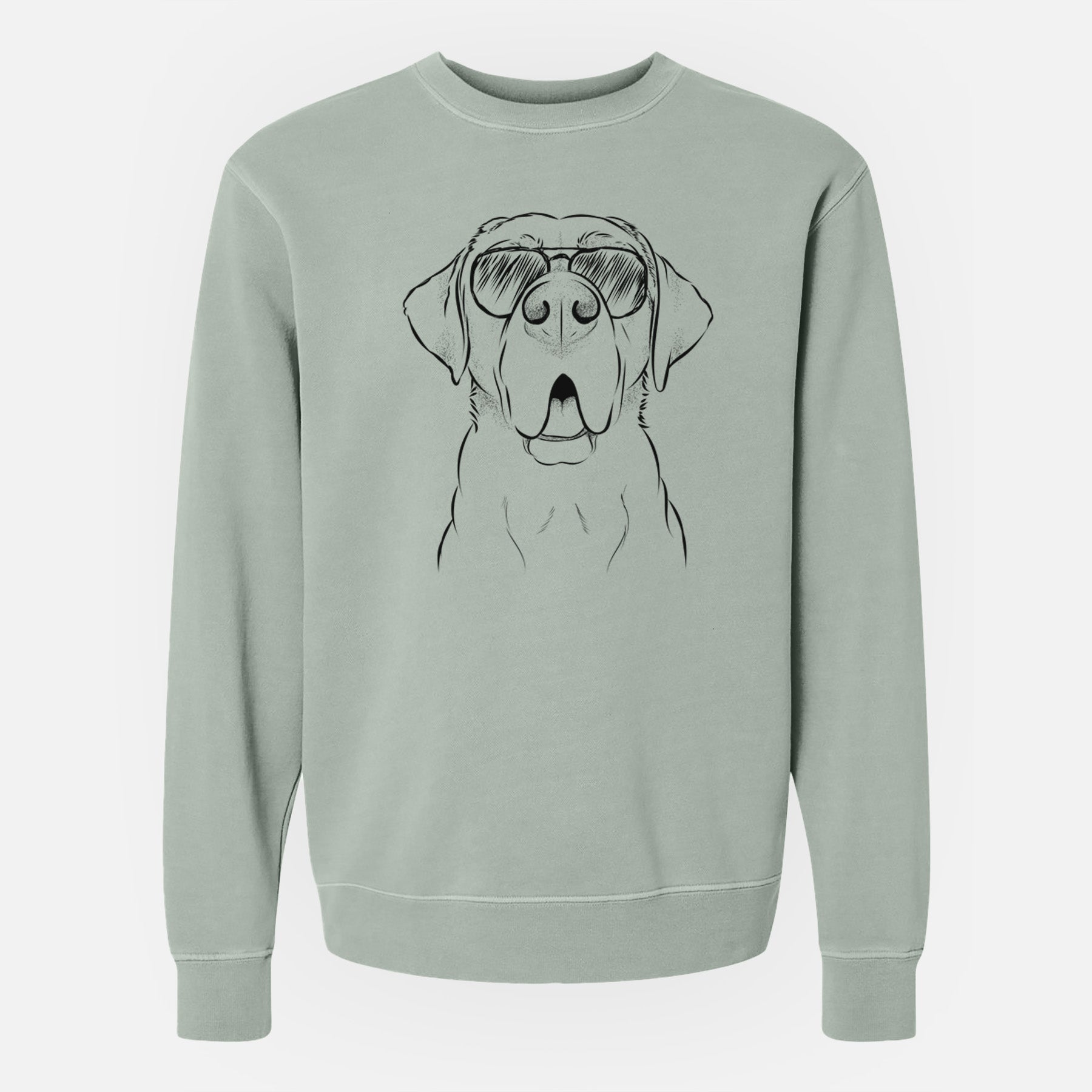 Aviator Ceasar the Labrador Hound Mix - Unisex Pigment Dyed Crew Sweatshirt