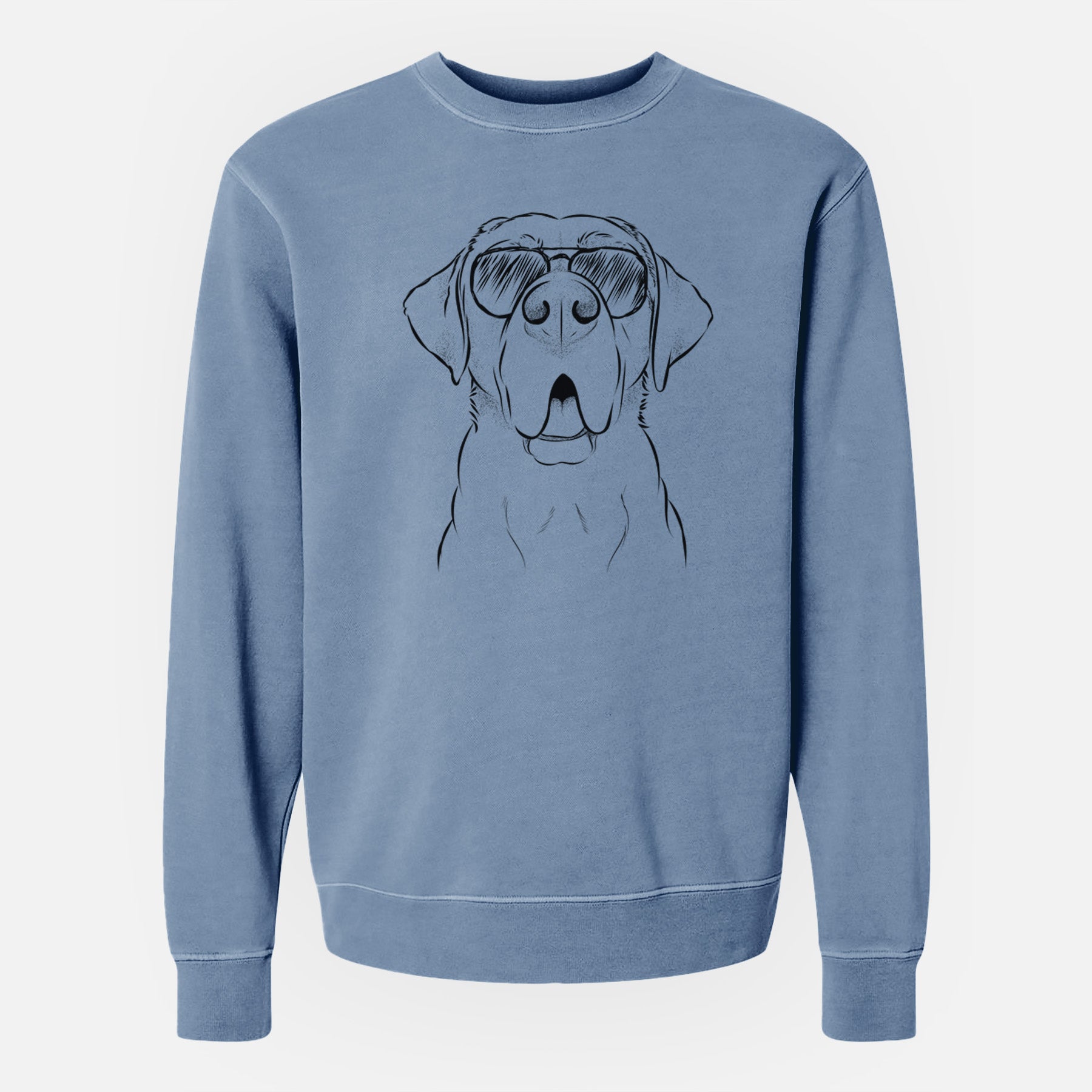 Aviator Ceasar the Labrador Hound Mix - Unisex Pigment Dyed Crew Sweatshirt