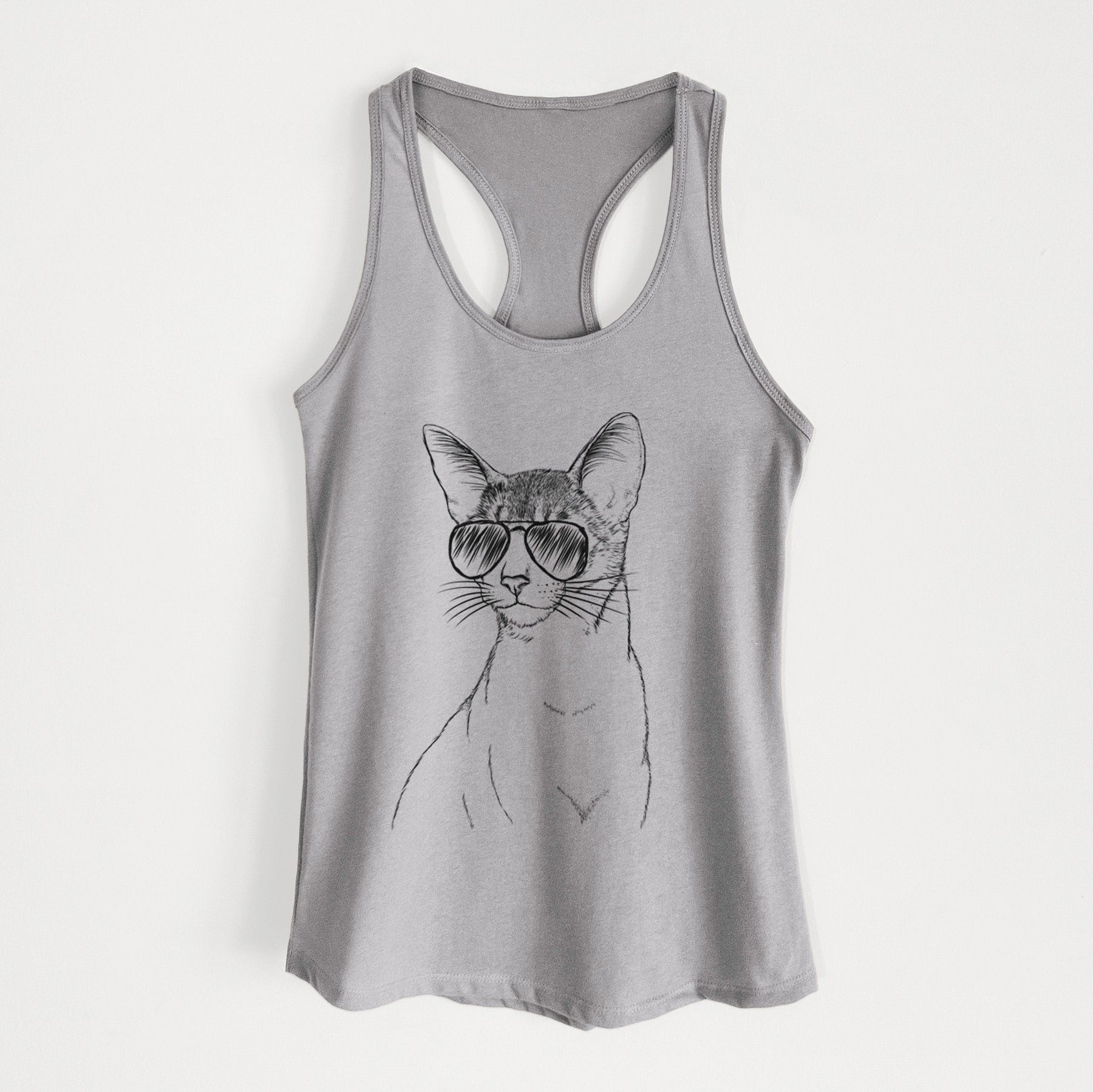 Cedric the Abyssinian Cat - Women's Racerback Tanktop