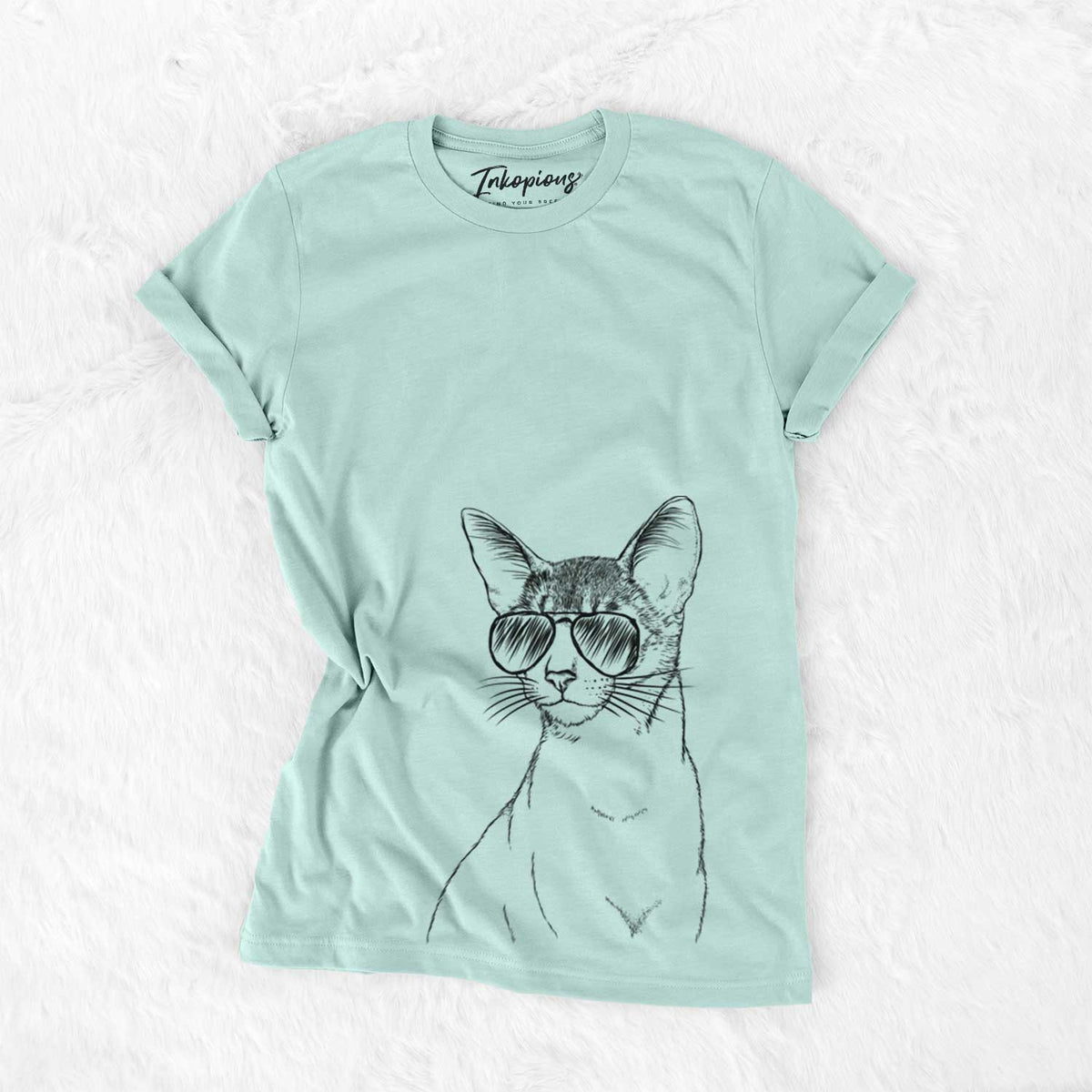 Aviator Cedric the Abyssinian Cat - Unisex Crewneck