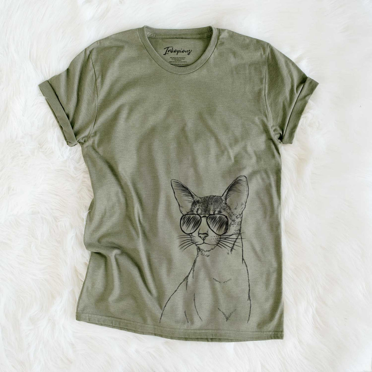 Aviator Cedric the Abyssinian Cat - Unisex Crewneck