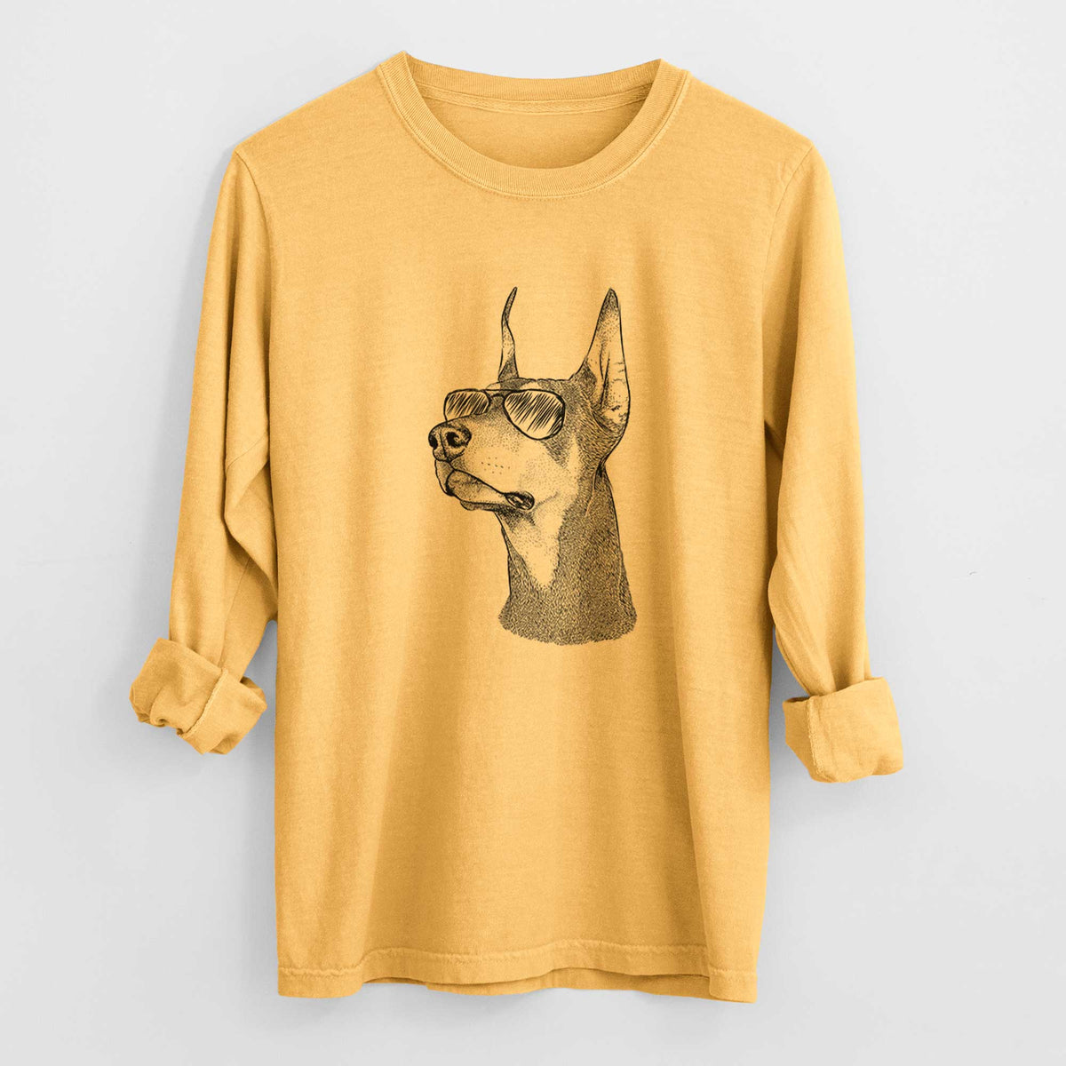 Aviators Cenza the Doberman Pinscher - Heavyweight 100% Cotton Long Sleeve