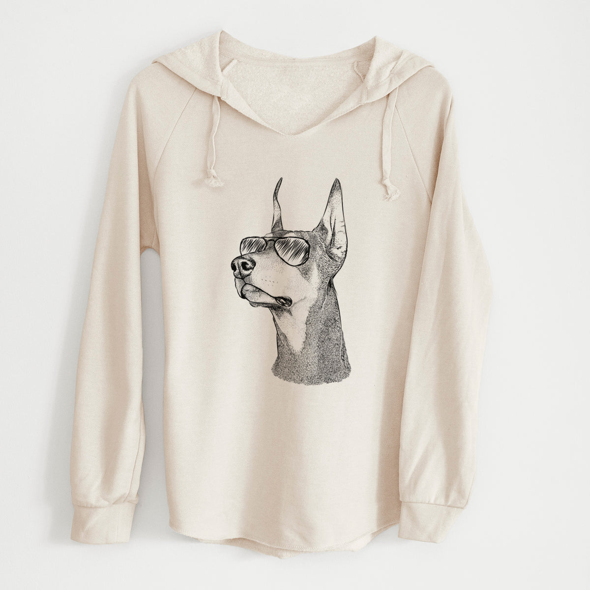 Aviator Cenza the Doberman Pinscher - Cali Wave Hooded Sweatshirt