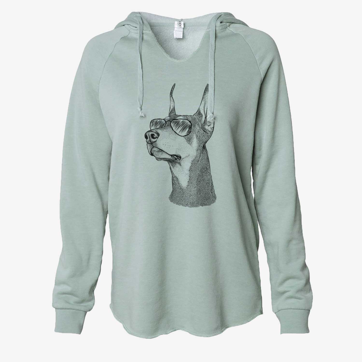 Cenza the Doberman Pinscher - Cali Wave Hooded Sweatshirt