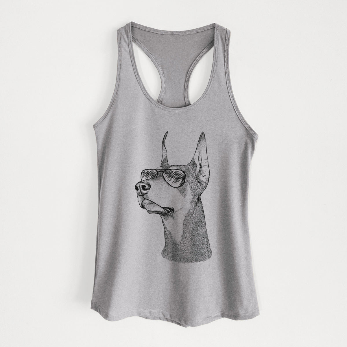 Cenza the Doberman Pinscher - Women's Racerback Tanktop