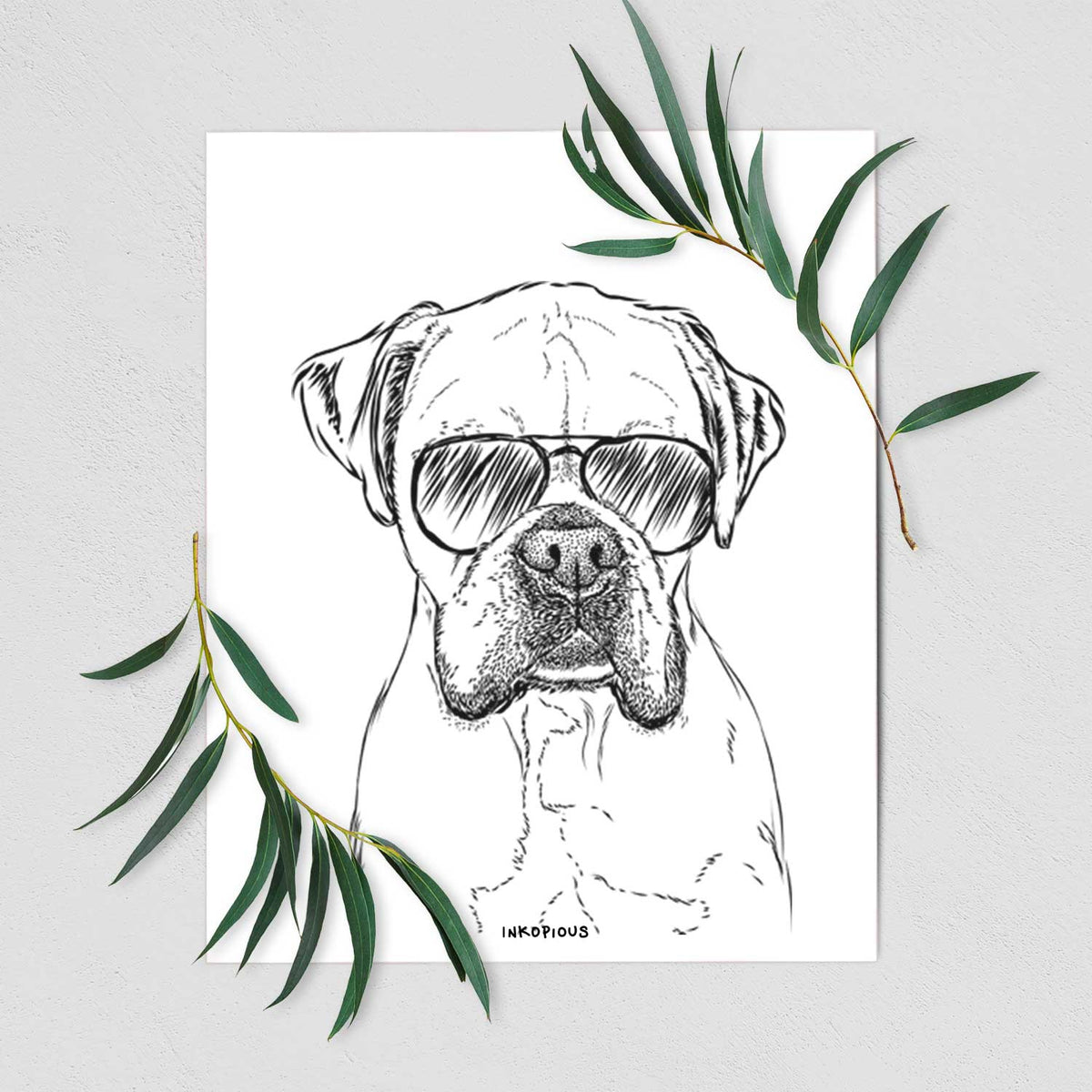 Champion Bentley the Boxer Art Print