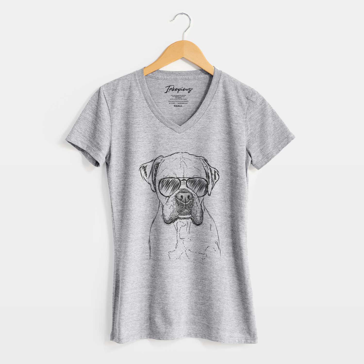 Aviator Champion Bentley the Boxer - Women's V-neck Shirt
