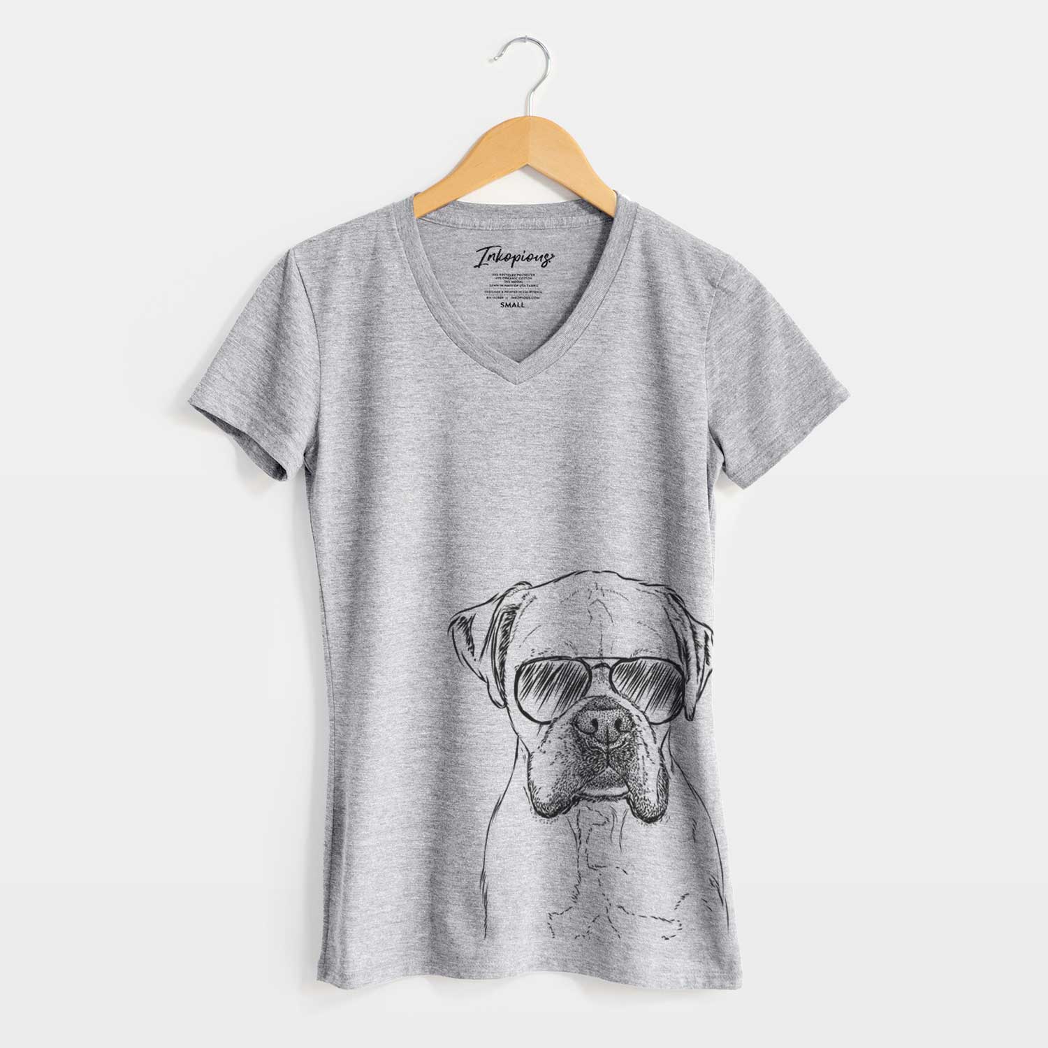 Aviator Champion Bentley the Boxer - Women's V-neck Shirt