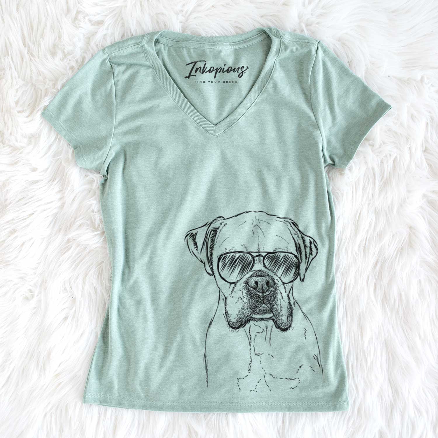 Aviator Champion Bentley the Boxer - Women's V-neck Shirt