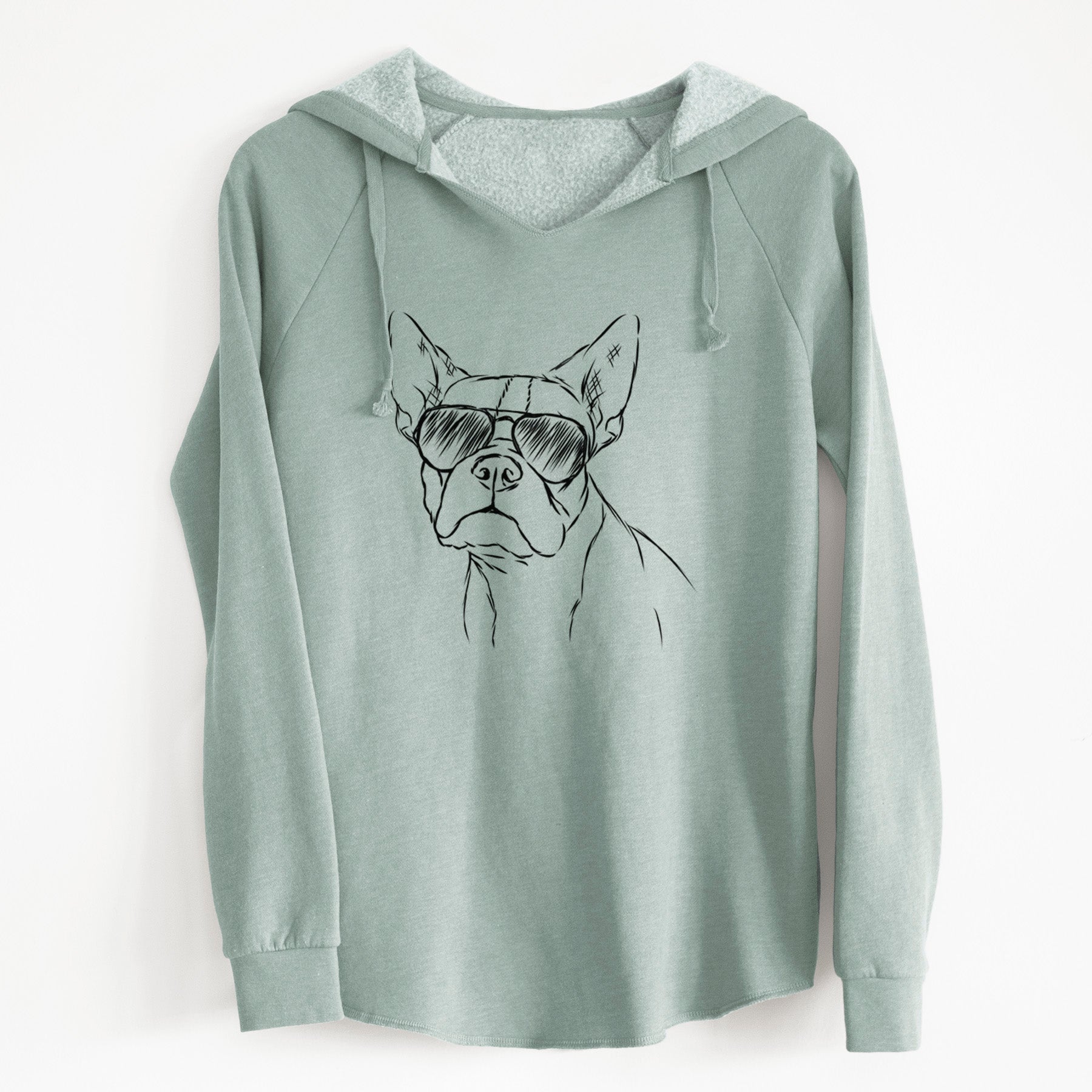 Aviator Charles the Boston Terrier - Cali Wave Hooded Sweatshirt