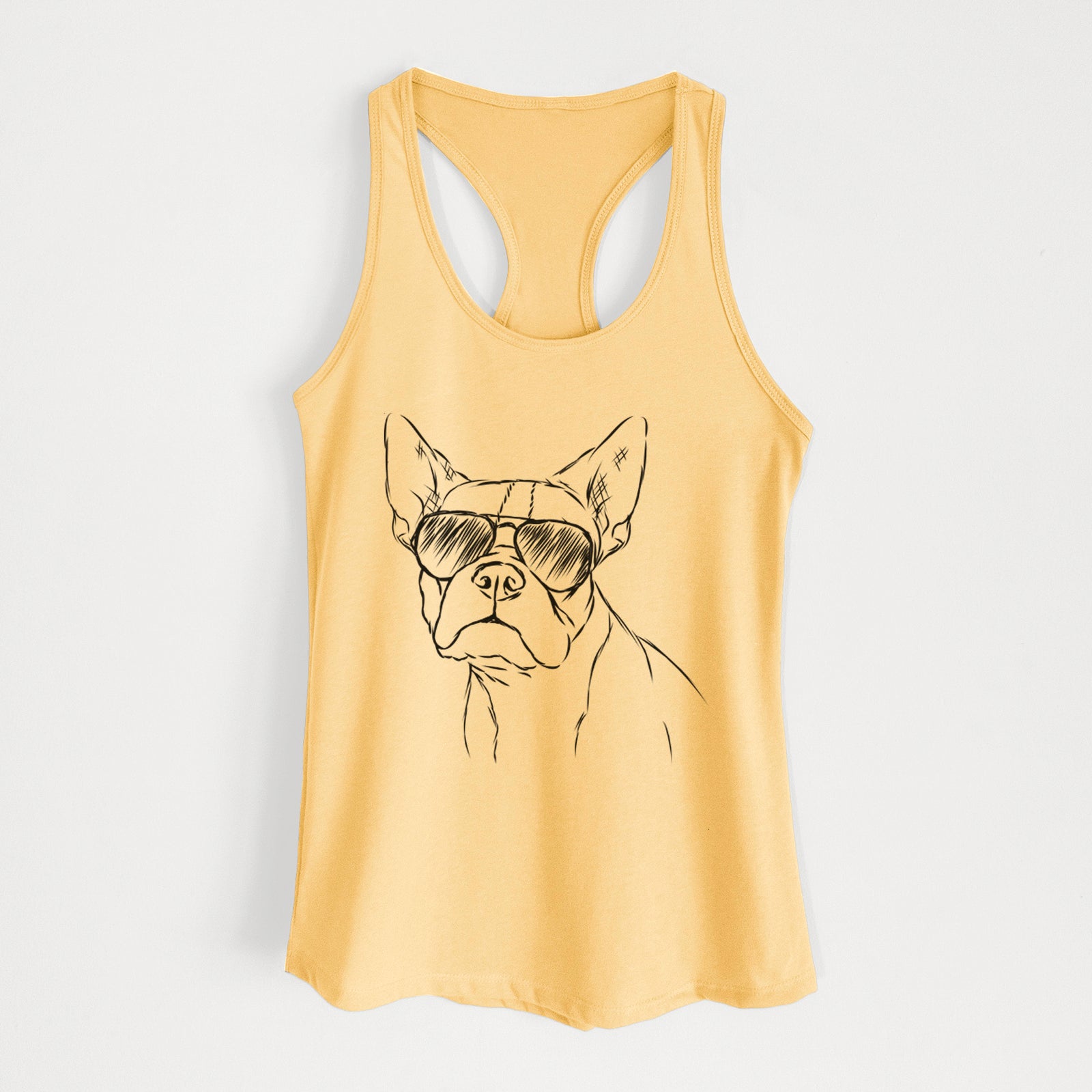 Charles the Boston Terrier - Women's Racerback Tanktop