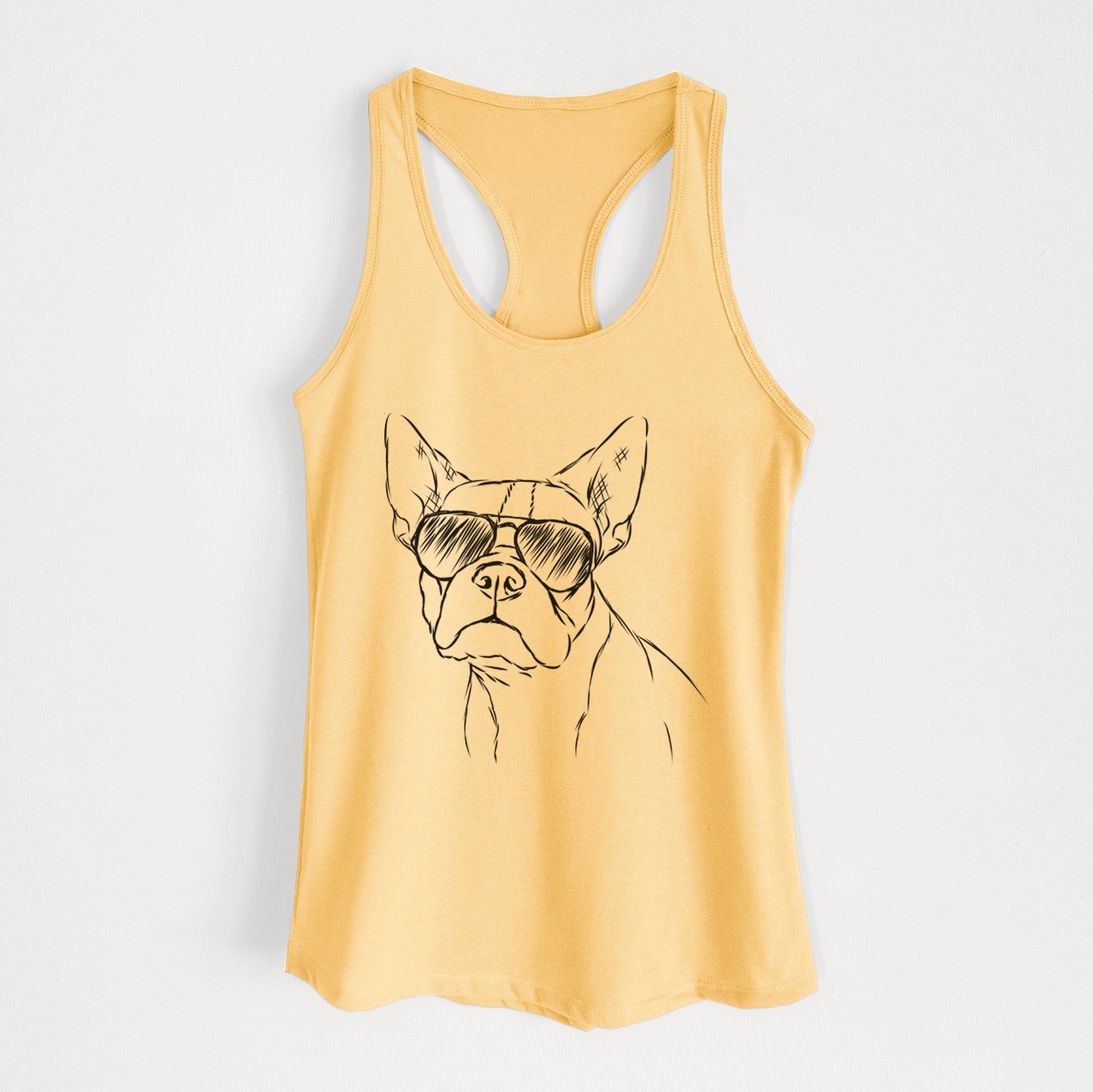 Charles the Boston Terrier - Women's Racerback Tanktop