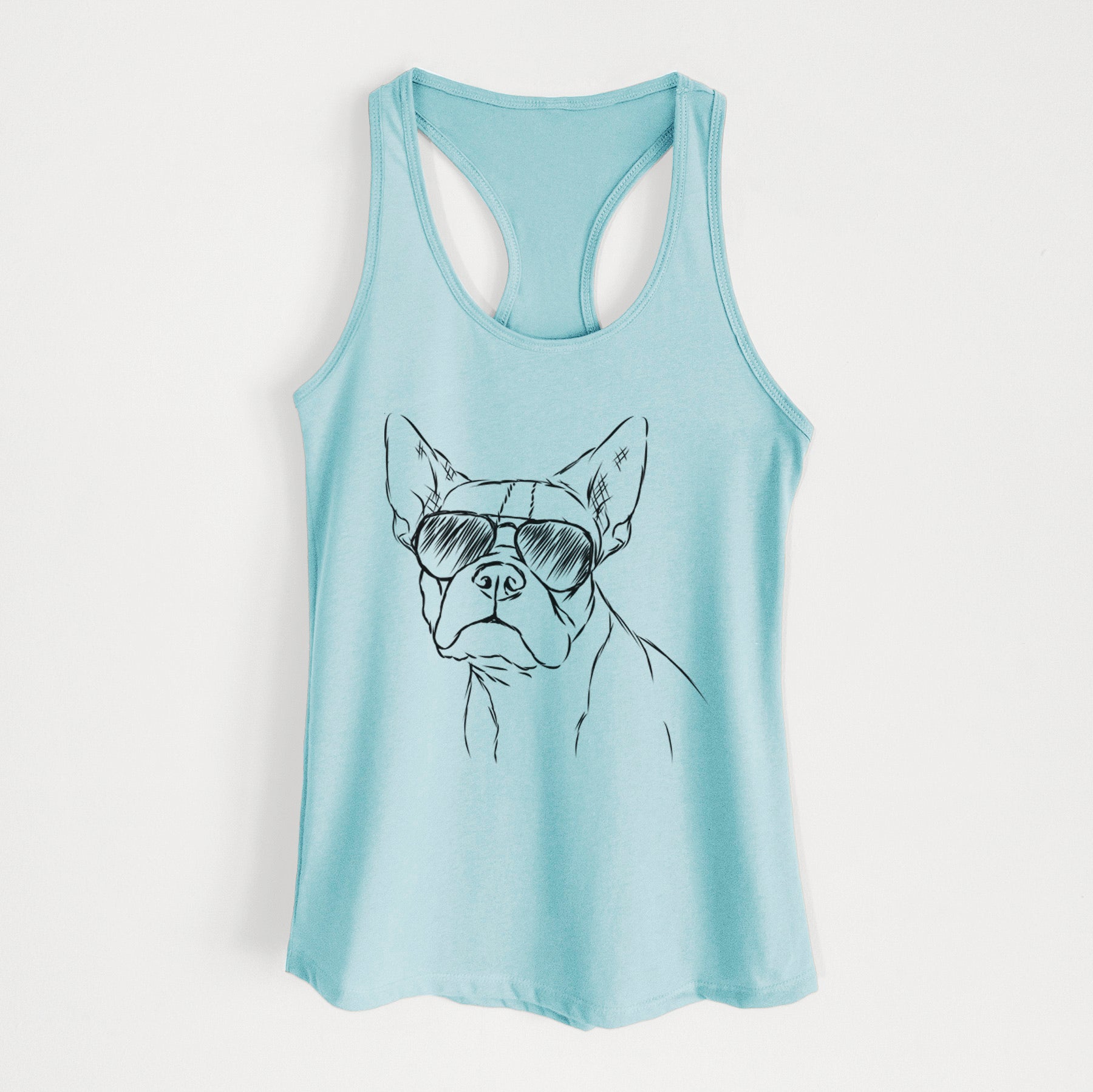 Charles the Boston Terrier - Women's Racerback Tanktop