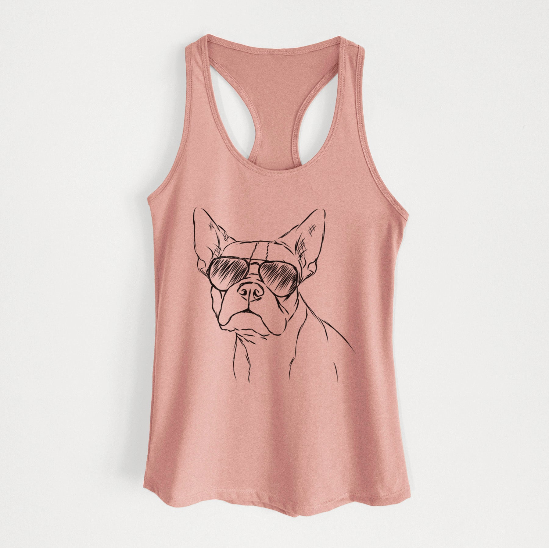 Charles the Boston Terrier - Women's Racerback Tanktop