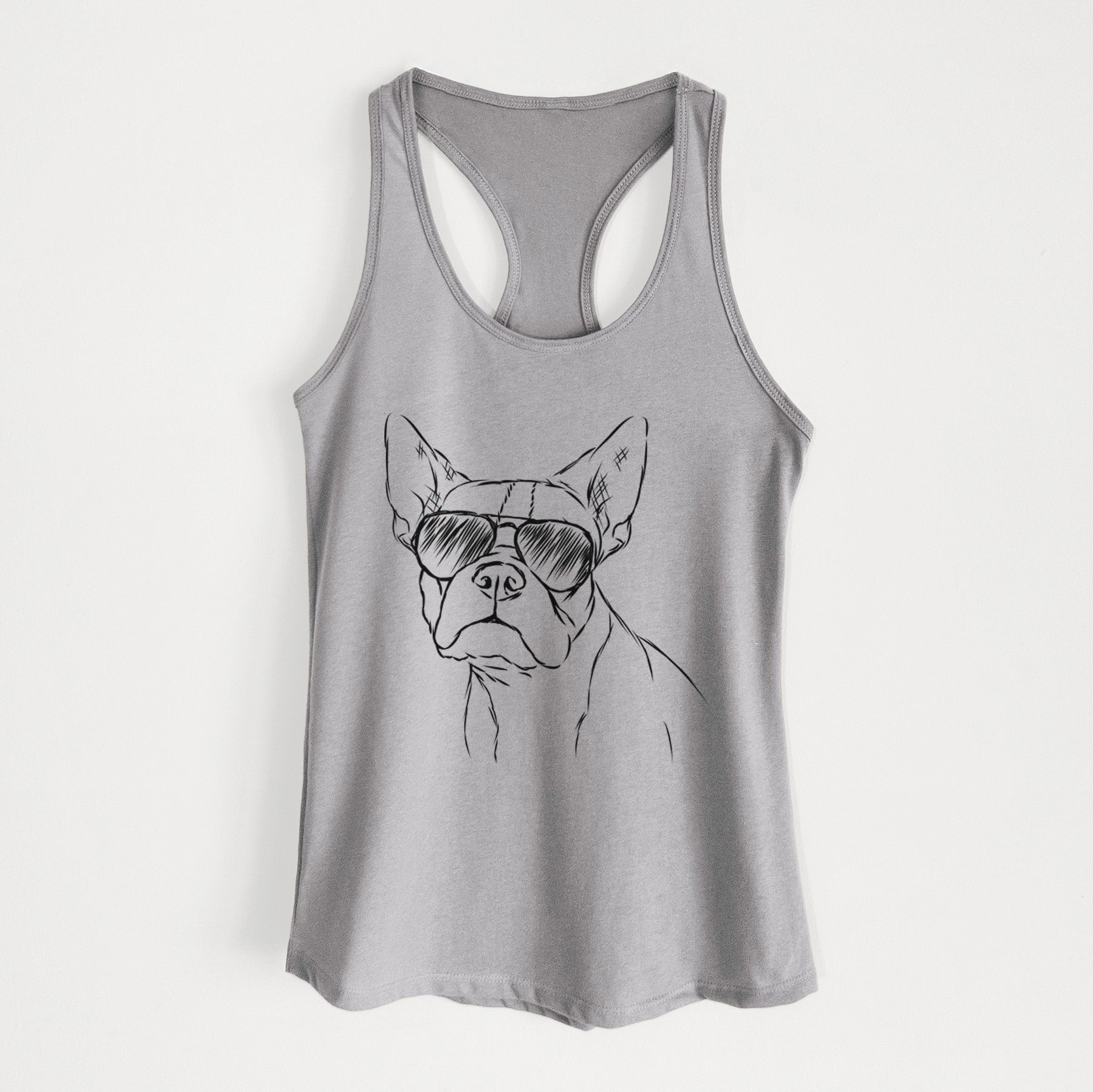 Charles the Boston Terrier - Women's Racerback Tanktop