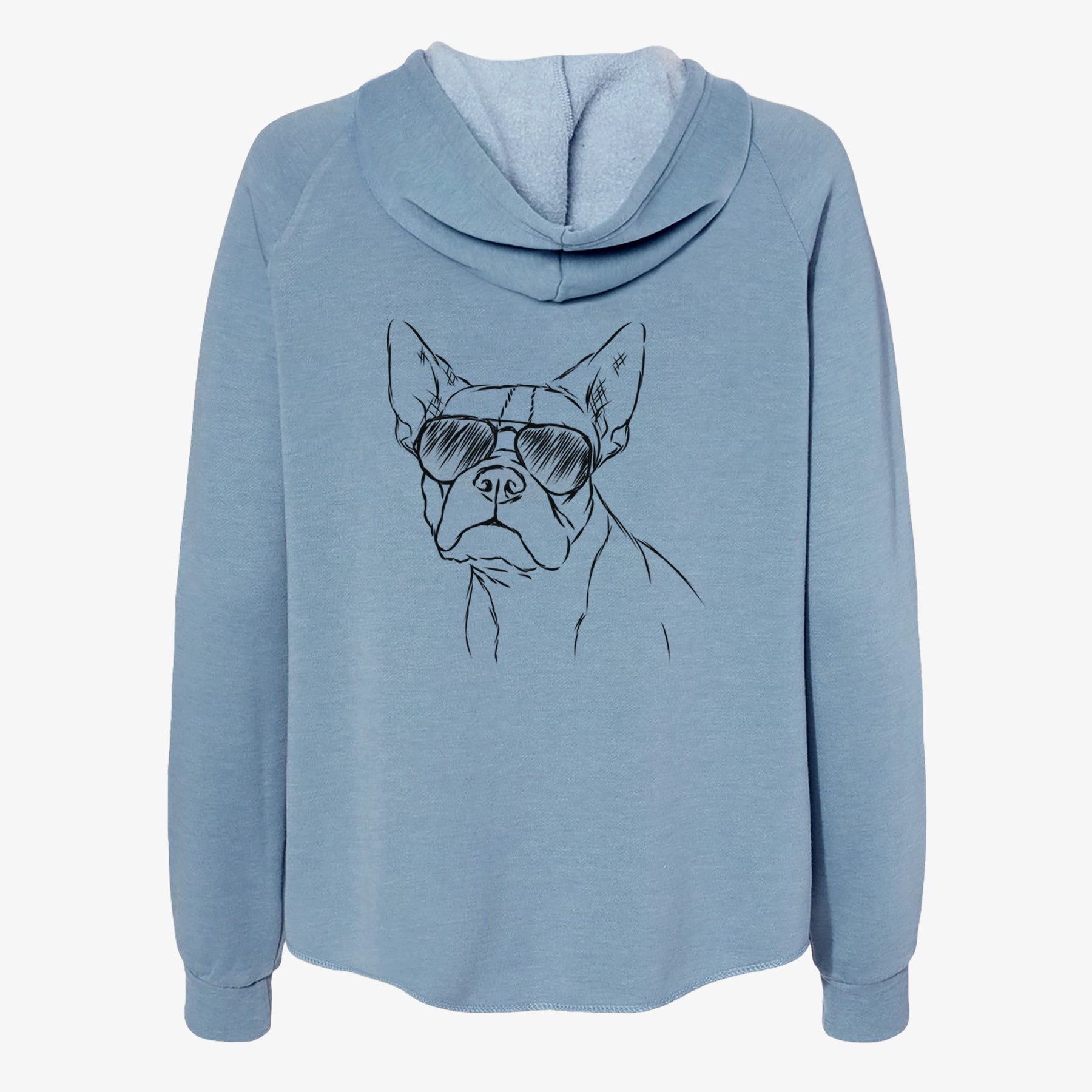 Charles the Boston Terrier - Women's Cali Wave Zip-Up Sweatshirt