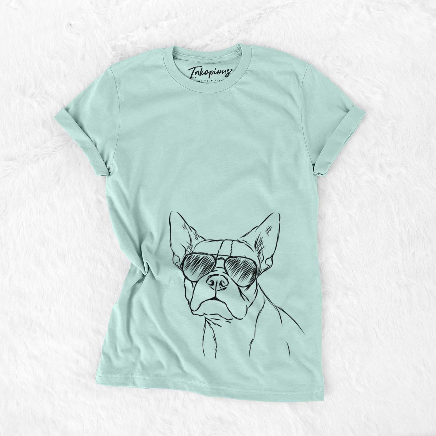 Aviator Charles the Boston Terrier - Unisex Crewneck