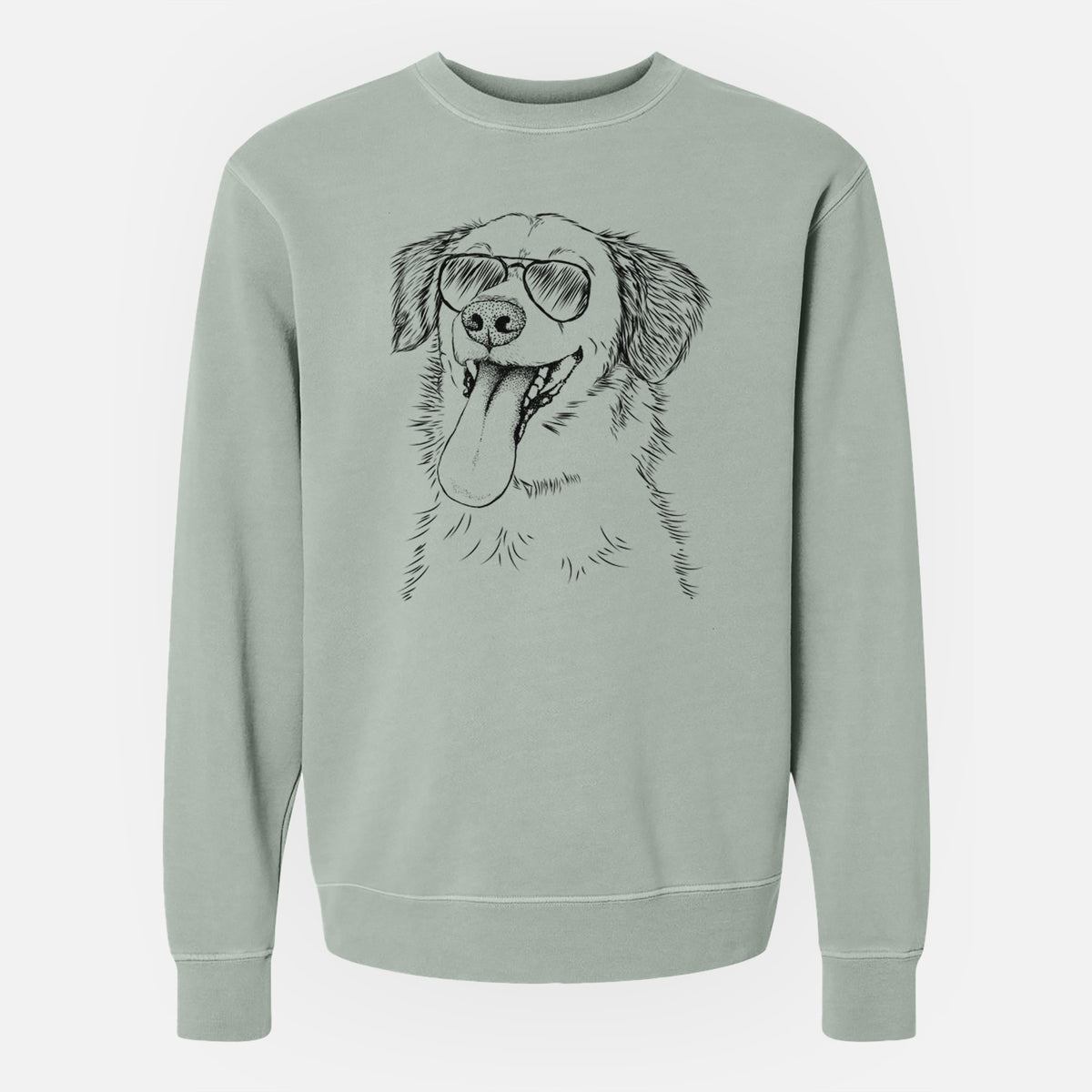 Aviator Charles Xavier the Mixed Breed - Unisex Pigment Dyed Crew Sweatshirt