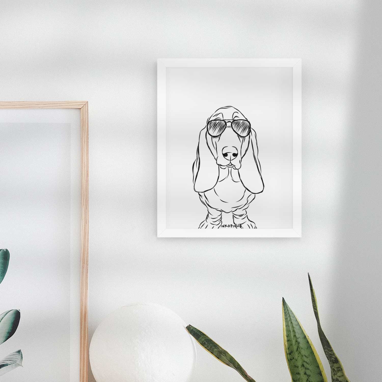 Charlie the Basset Hound Art Print