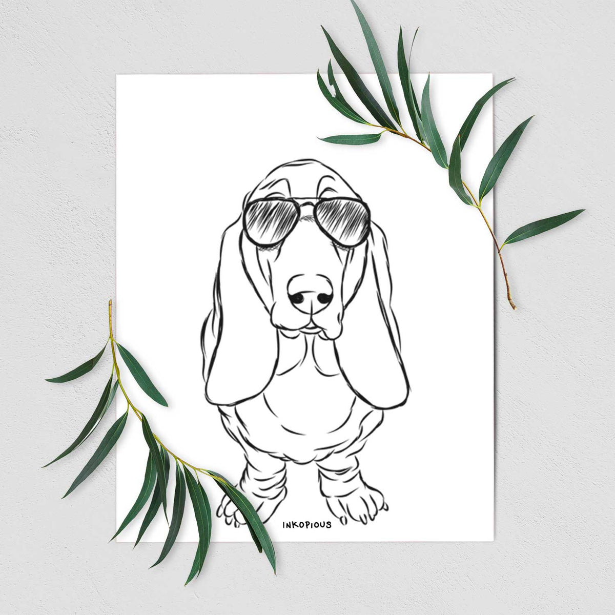 Charlie the Basset Hound Art Print