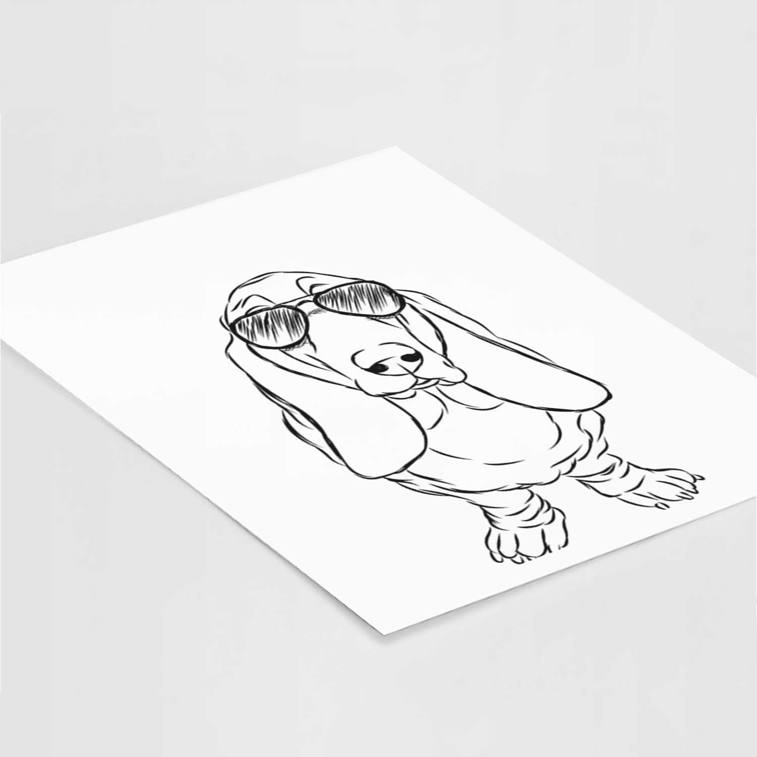 Charlie the Basset Hound Art Print