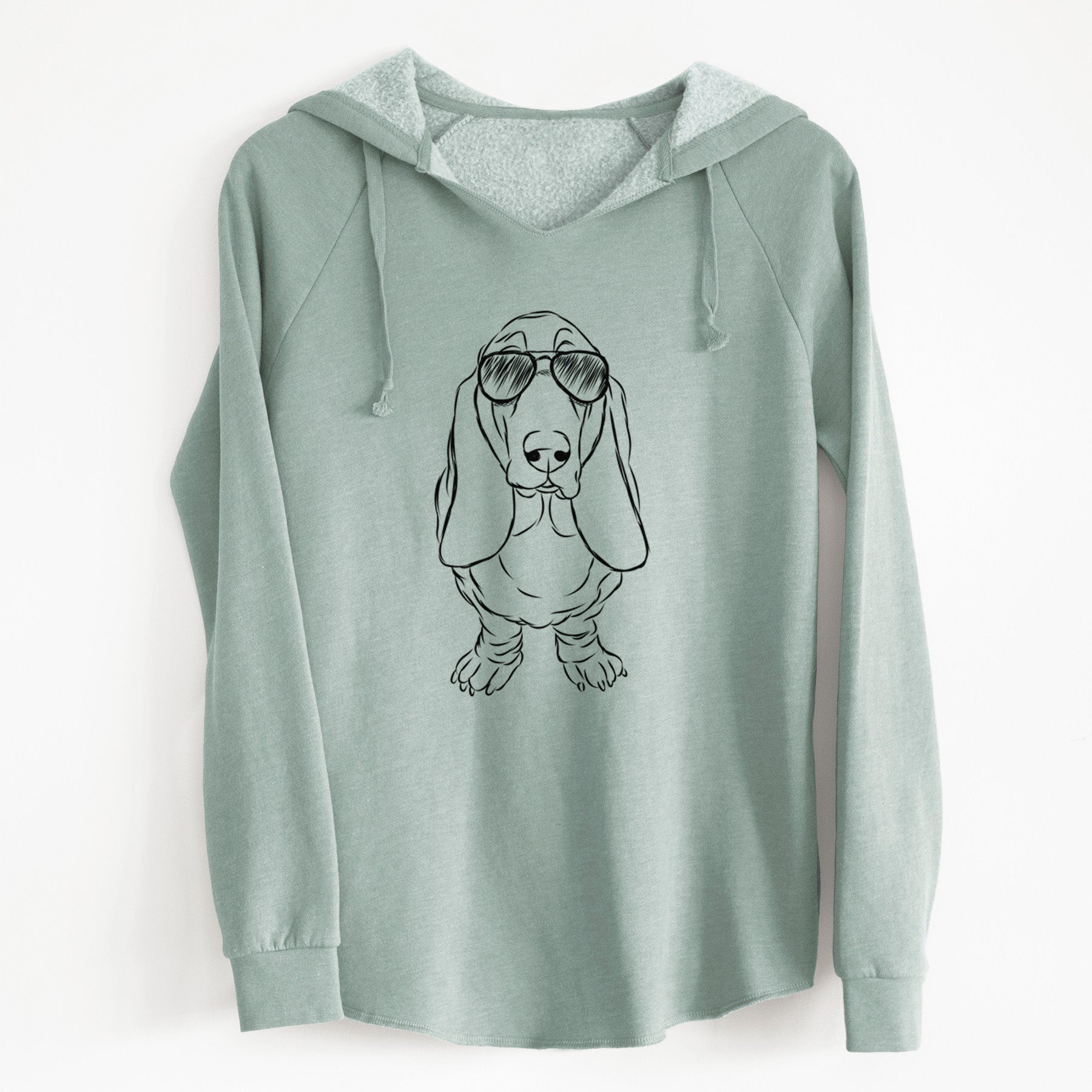 Aviator Charlie the Basset Hound - Cali Wave Hooded Sweatshirt