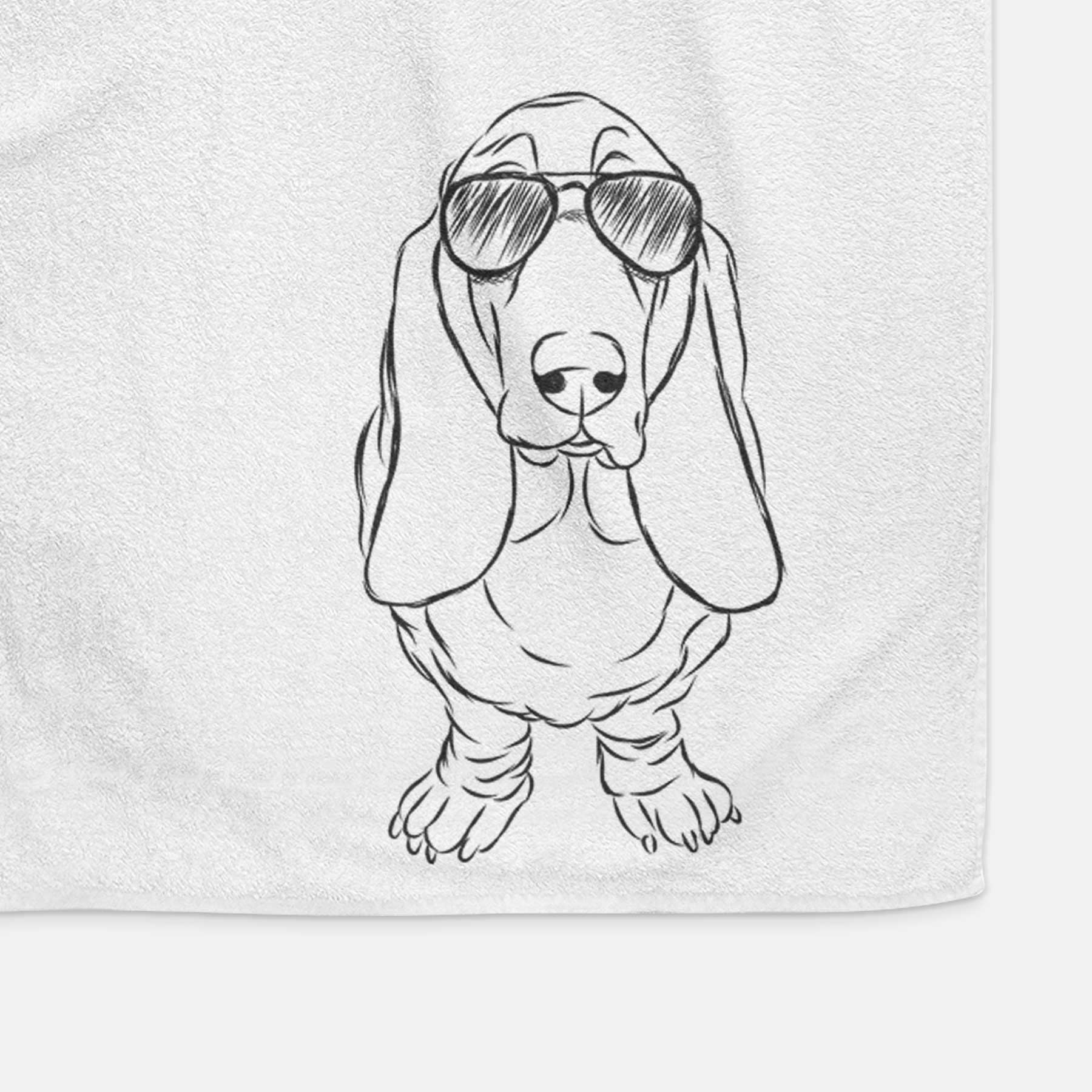 Charlie the Basset Hound Decorative Hand Towel