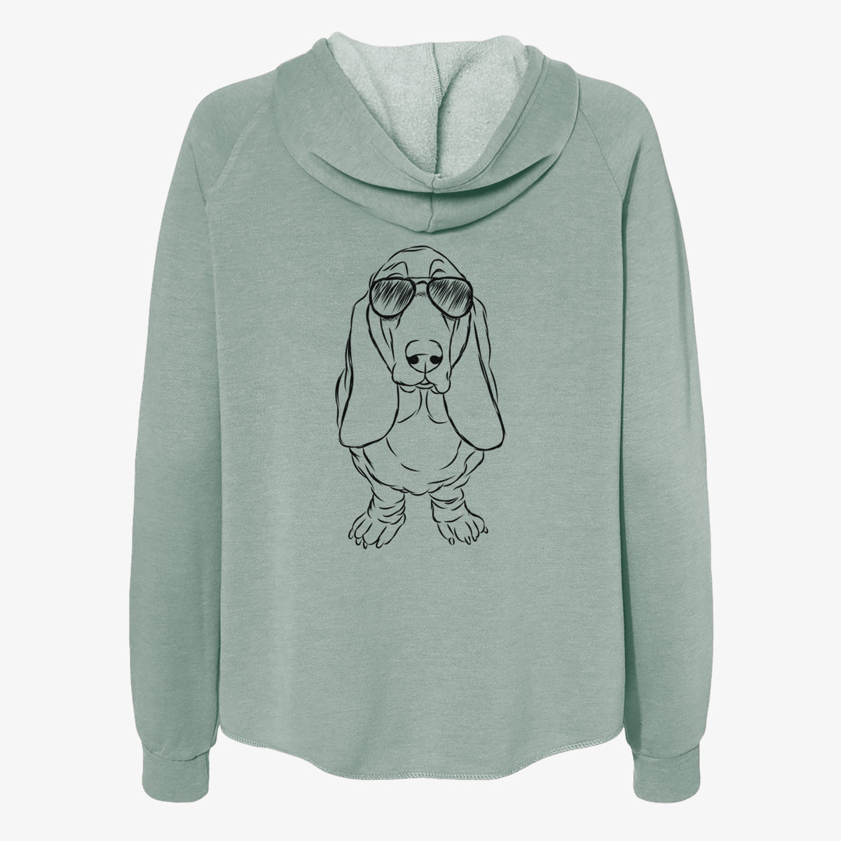Charlie the Basset Hound - Women's Cali Wave Zip-Up Sweatshirt