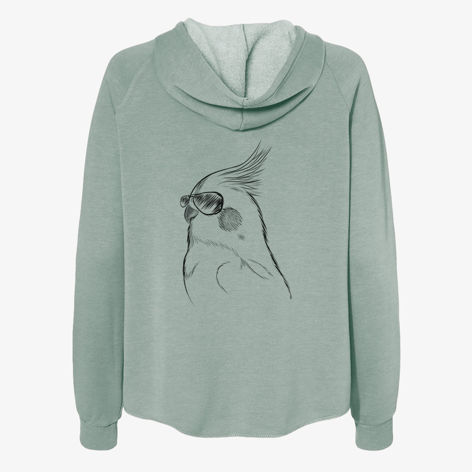 Charlie the Cockatiel - Women's Cali Wave Zip-Up Sweatshirt