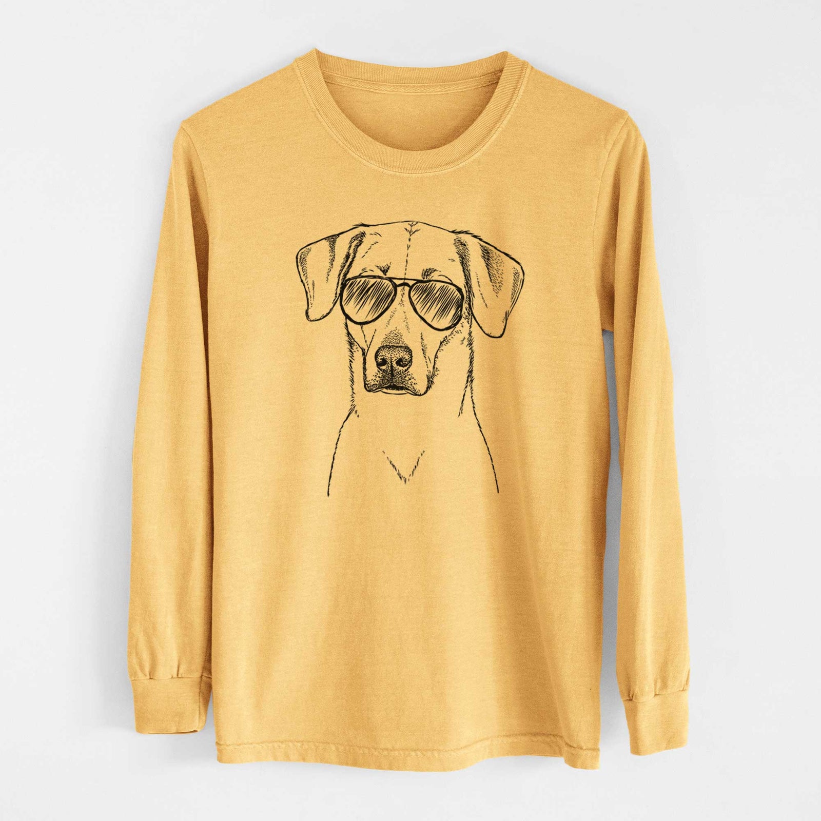 Aviators Charlie Girl the Yellow Lab - Heavyweight 100% Cotton Long Sleeve