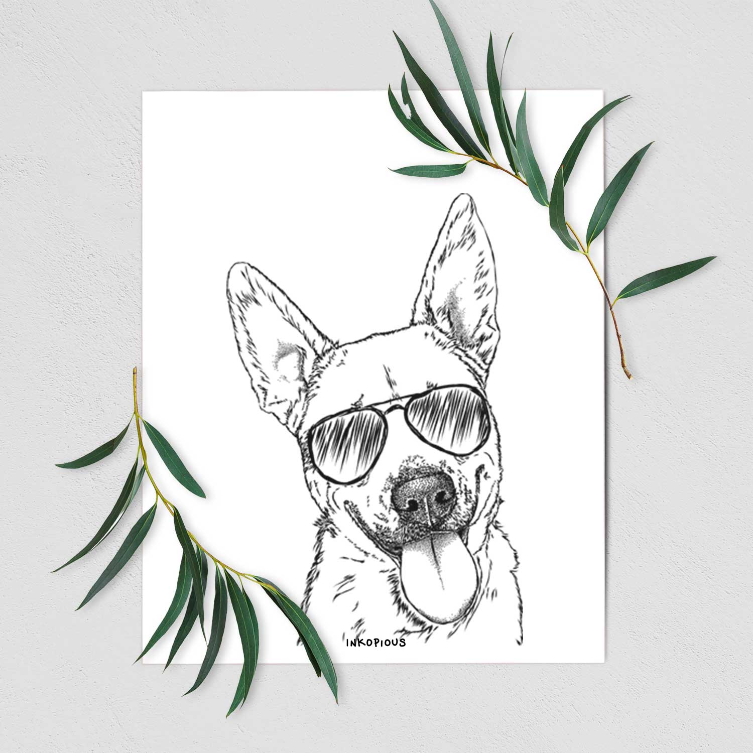 Charlie the Mixed Breed Art Print