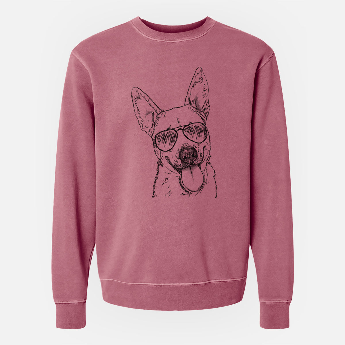 Aviator Charlie the Mixed Breed - Unisex Pigment Dyed Crew Sweatshirt