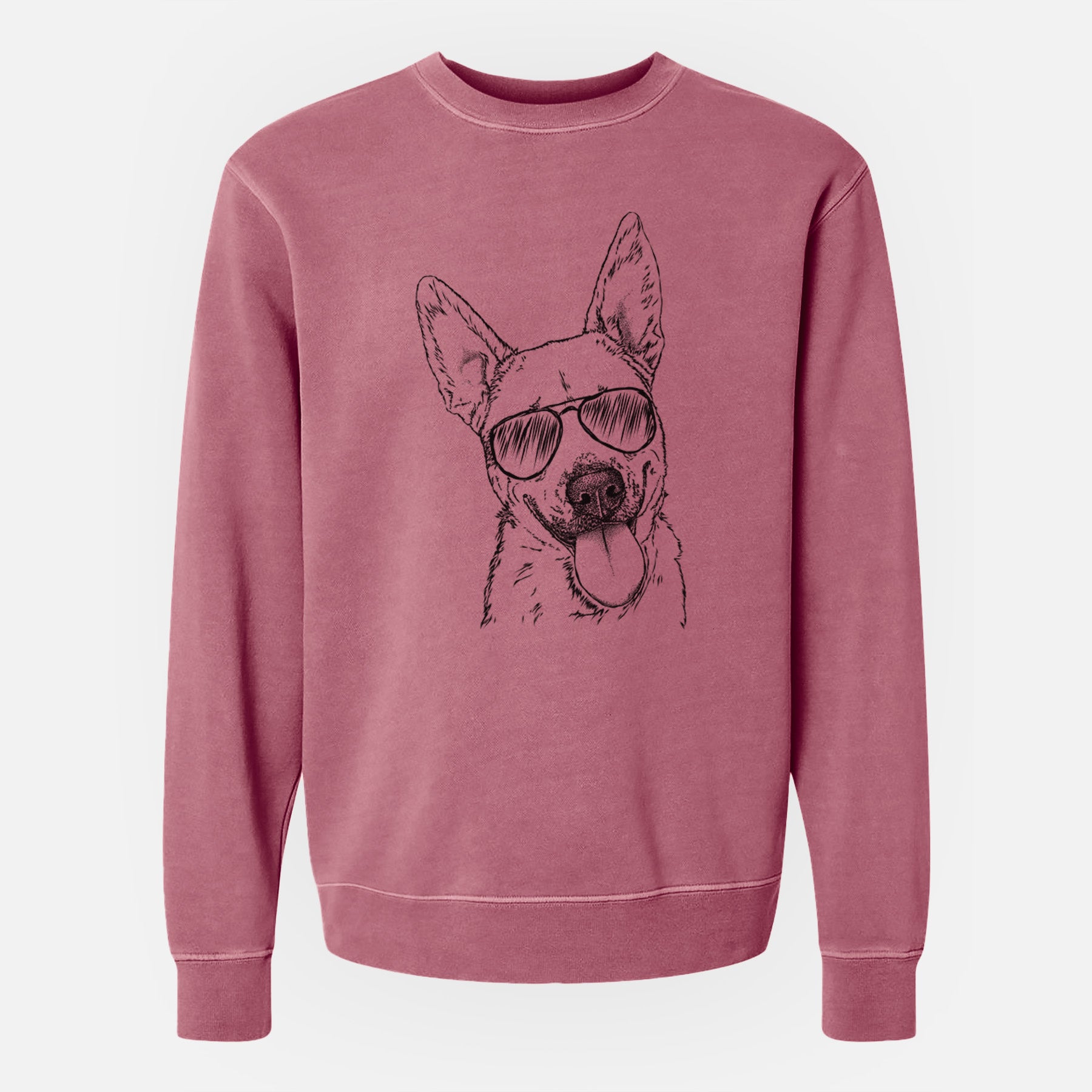 Aviator Charlie the Mixed Breed - Unisex Pigment Dyed Crew Sweatshirt