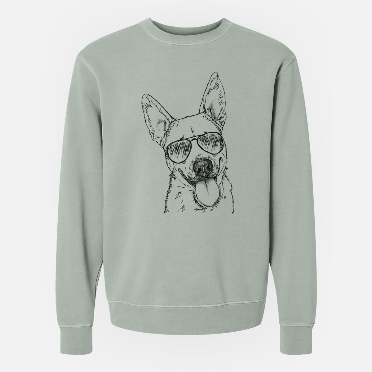 Aviator Charlie the Mixed Breed - Unisex Pigment Dyed Crew Sweatshirt
