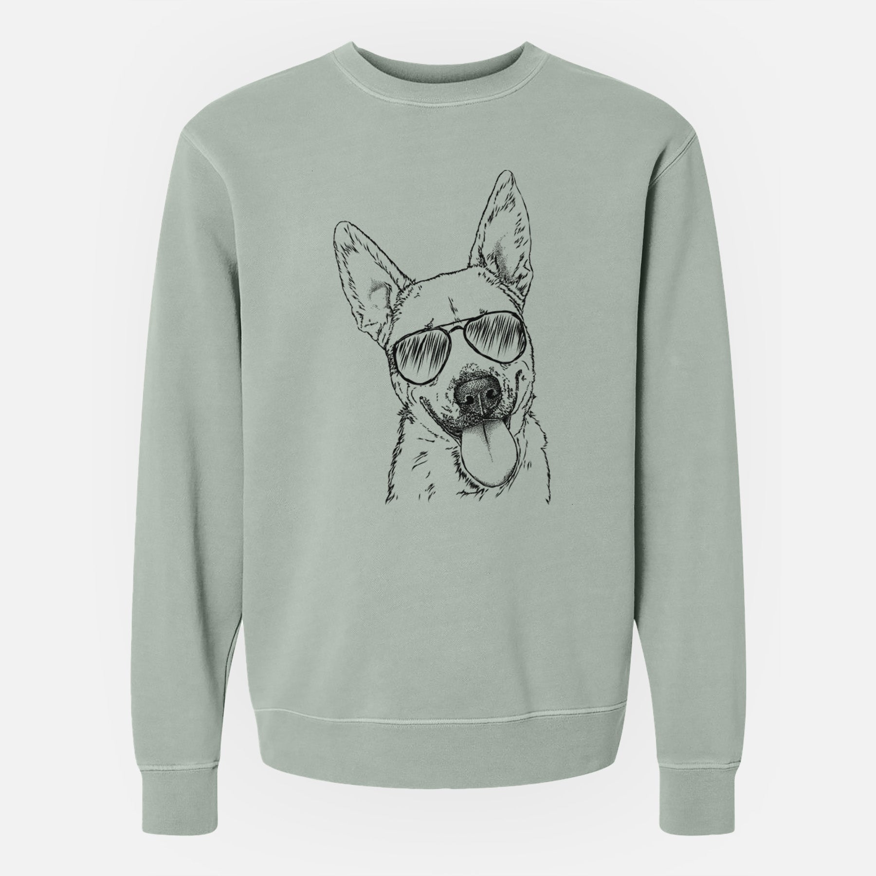 Aviator Charlie the Mixed Breed - Unisex Pigment Dyed Crew Sweatshirt