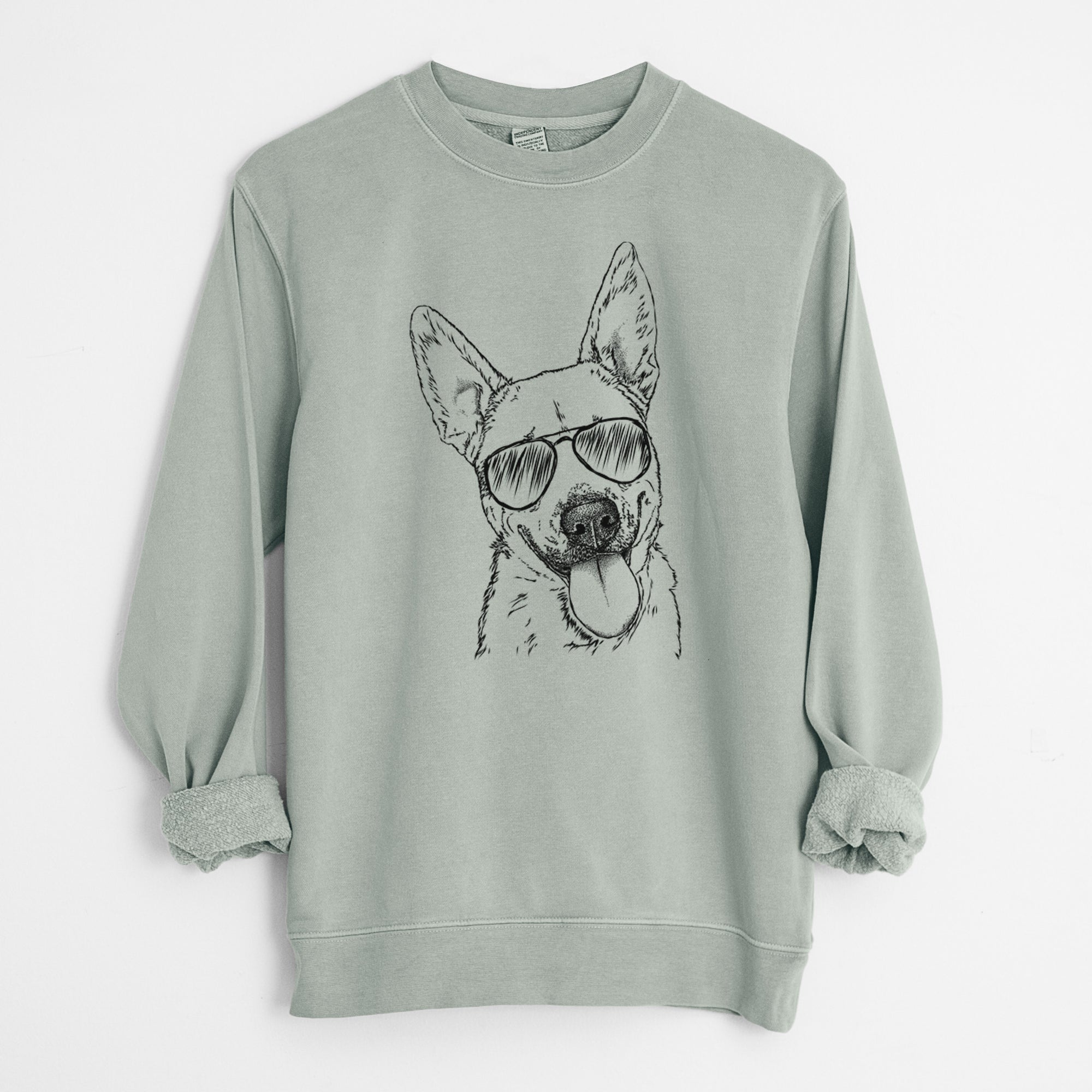 Aviator Charlie the Mixed Breed - Unisex Pigment Dyed Crew Sweatshirt