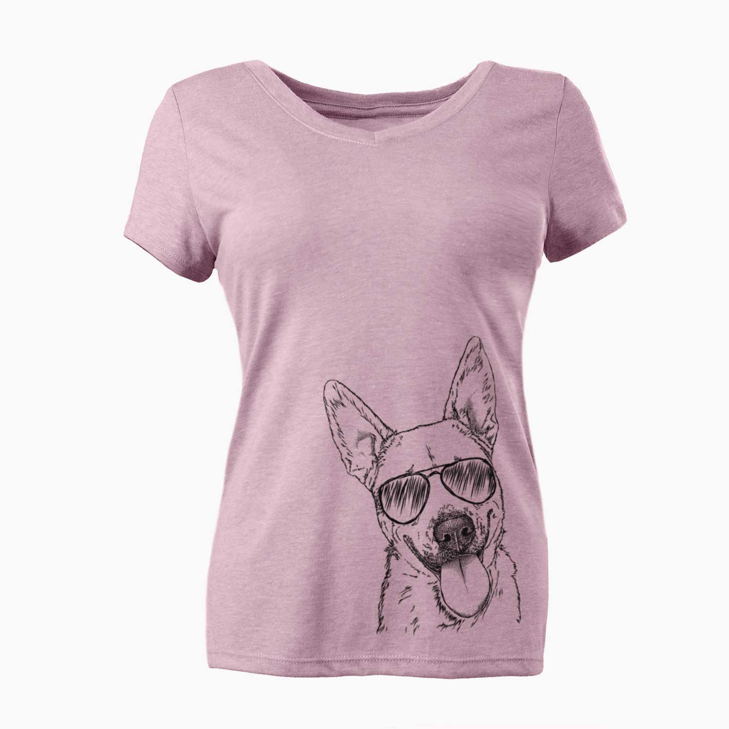 Aviator Charlie the Mixed Breed - Women's V-neck Shirt